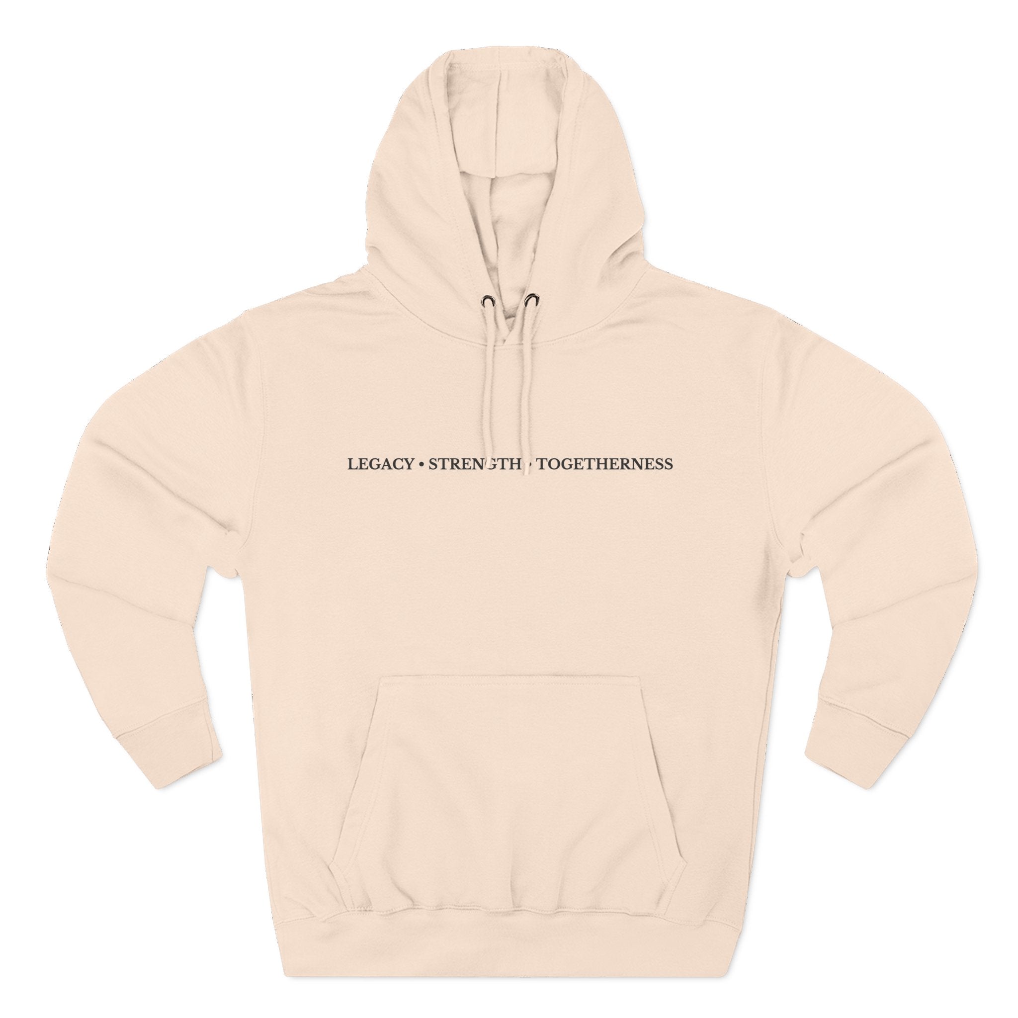 Moose Illustration Hoodie — "Always A Family" Graphic Fleece Hoodie