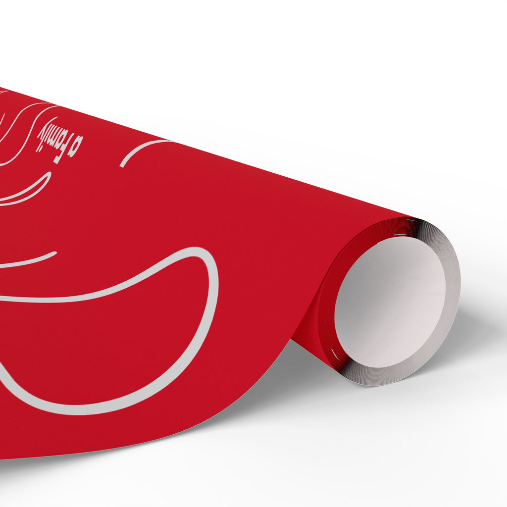 Holiday 'Happy Holidays' Red Wrapping Paper Roll — Festive Gift Wrap