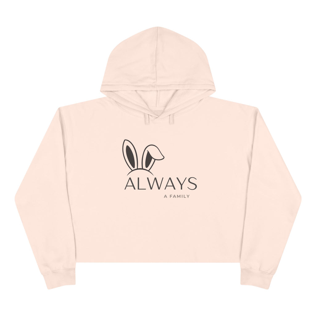 Bunny Ears Crop Hoodie — "Always A Family" website Crop Sweatshirt