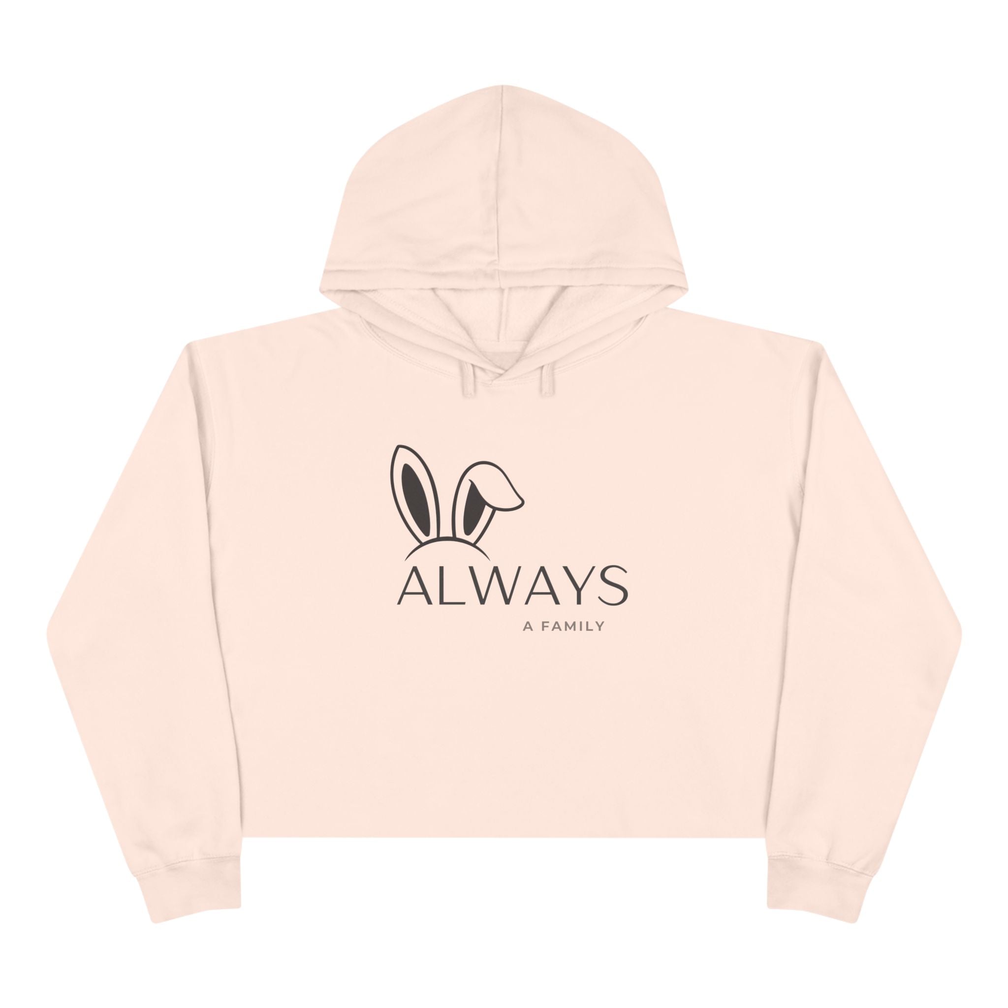 Bunny Ears Crop Hoodie — "Always A Family" website Crop Sweatshirt