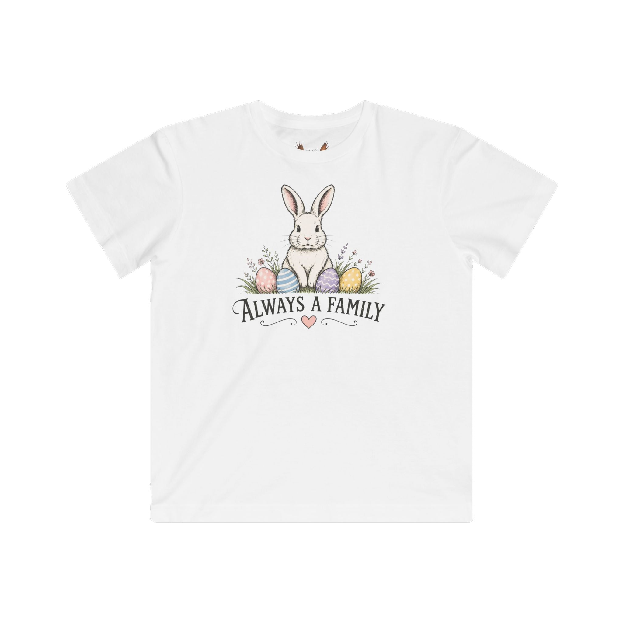Kids Tee — "Every Bunny Belongs" Always a Family Cute Rabbit Shirt