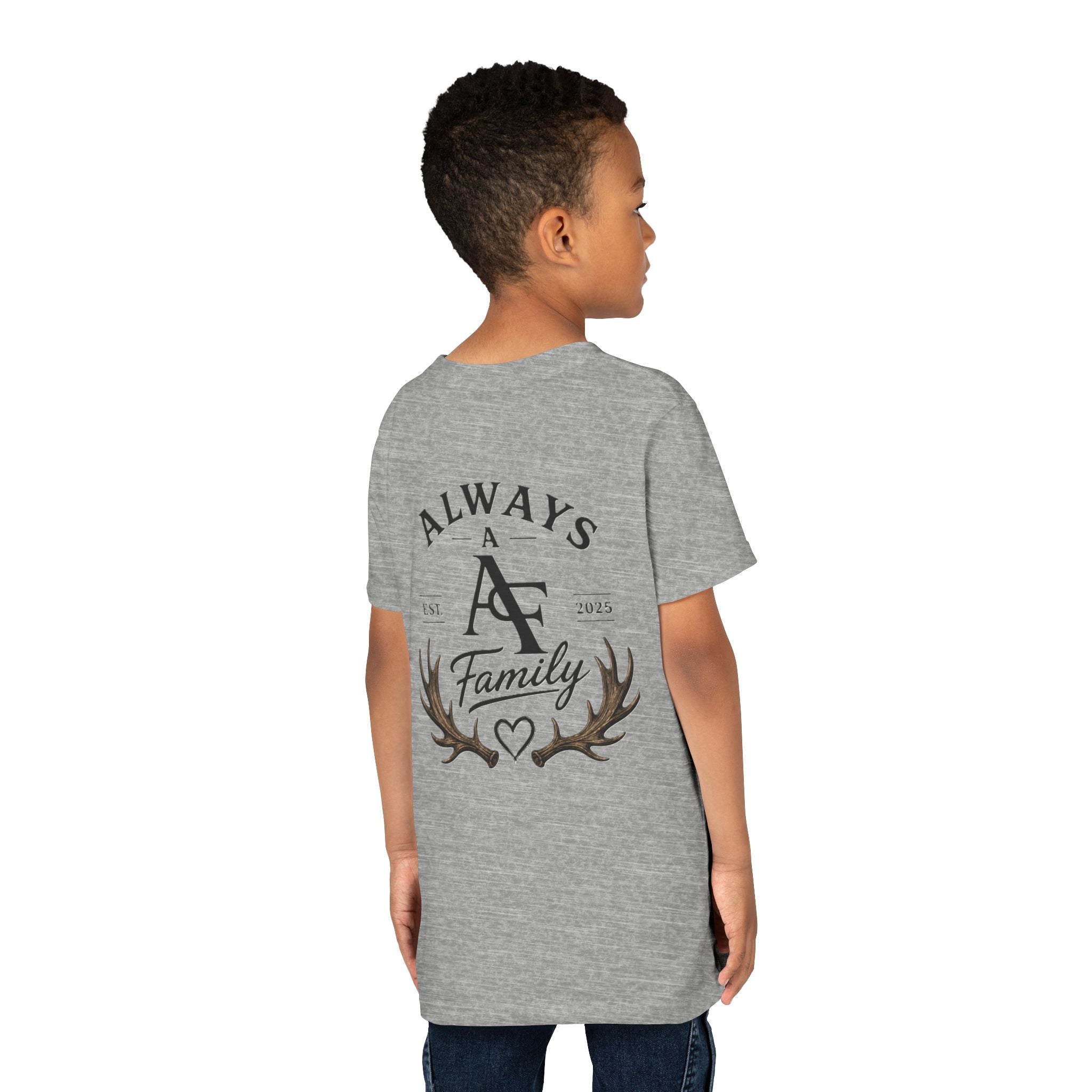 Always A Family Youth Tee — "Always A Family" Antler Logo Kids T-Shirt