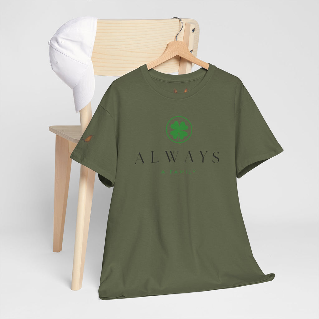 Always Family T-Shirt — Clover Logo Tee (St. Patrick’s Day, Lucky Charm)
