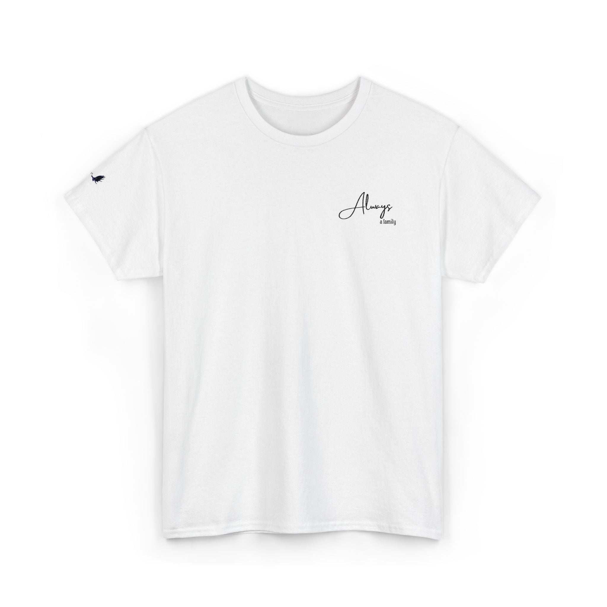 Classic 'Always' Script Tee — Minimalist White T-Shirt