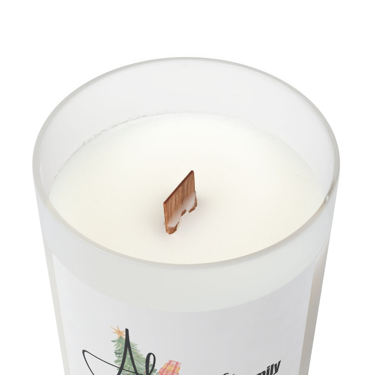 Always a Family Frosted Glass Candle — 11oz Holiday Scented Decor