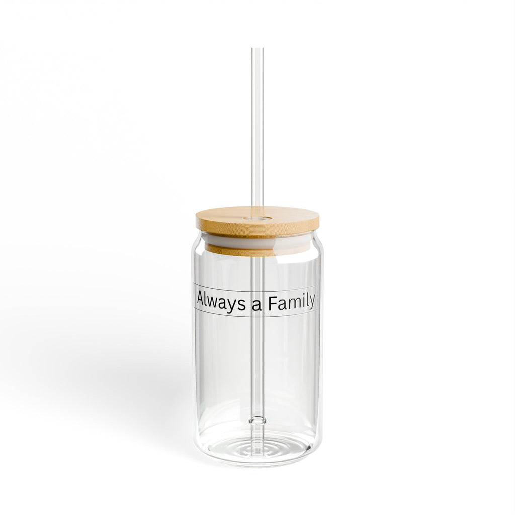 Always a Family 16oz Sipper Glass with Bamboo Lid