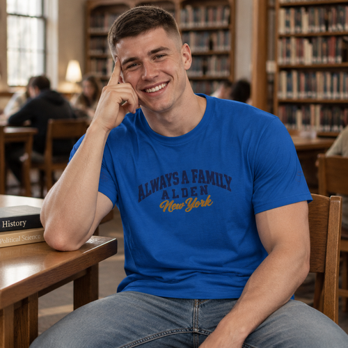 "Always a Family" Personalized Tee — TOWN shirt
