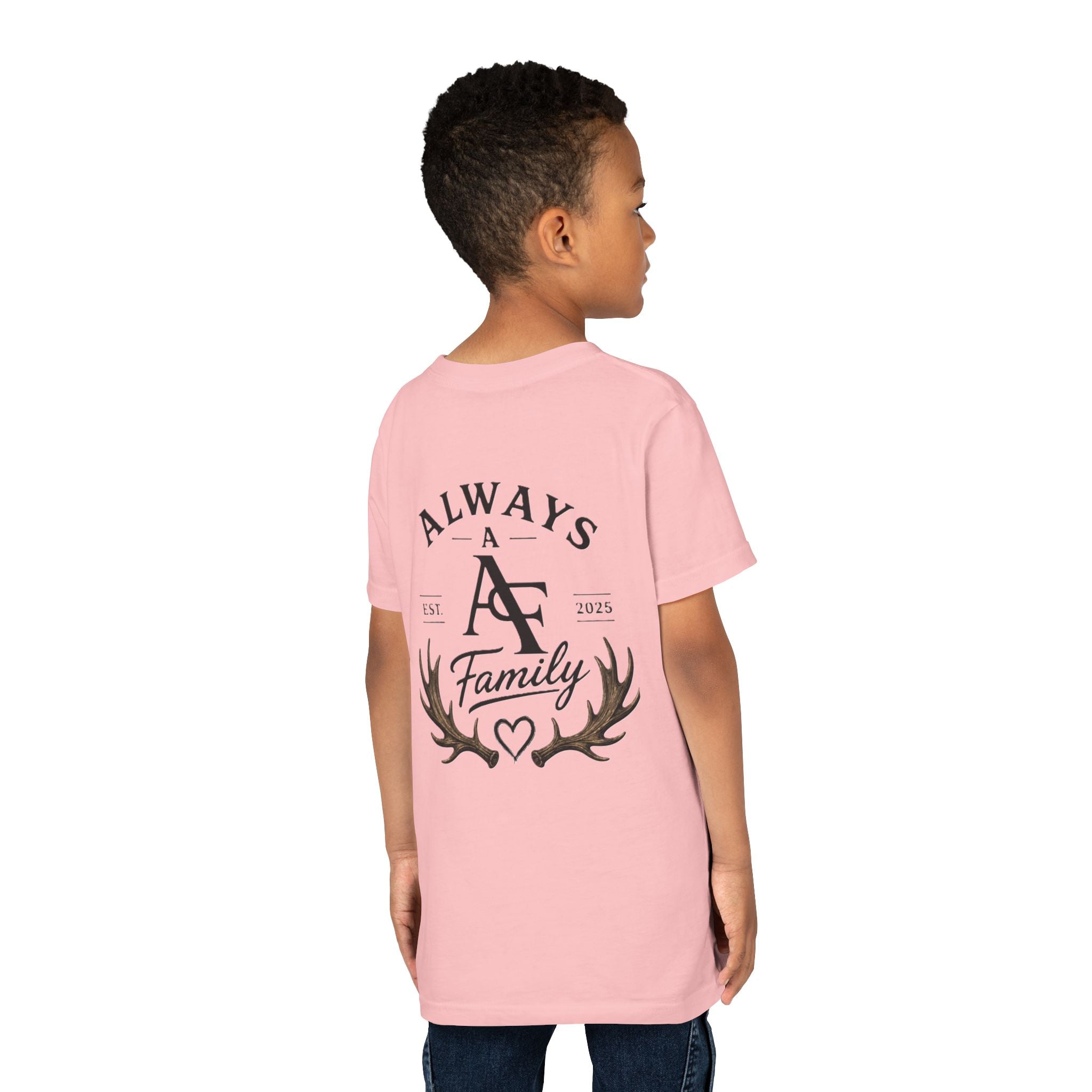 Always A Family Youth Tee — "Always A Family" Antler Logo Kids T-Shirt
