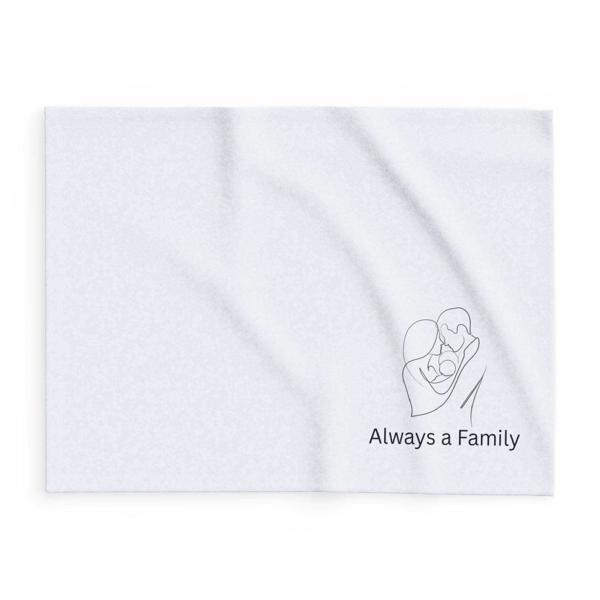 Arctic Fleece Blanket - "Always a Family" Cozy Throw for Home, Family Gifts & Winter Comfort