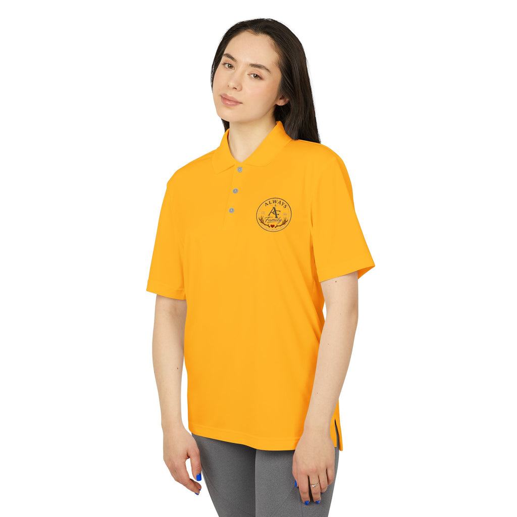 Embroidered Anchor Polo Shirt —AF Logo Performance Golf Polo