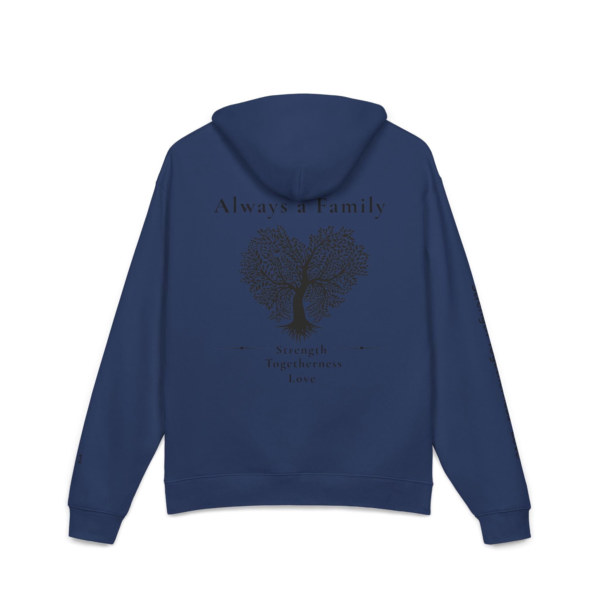 Family Tree Hoodie — "Always a Family" Heart Tree Comfort Pullover