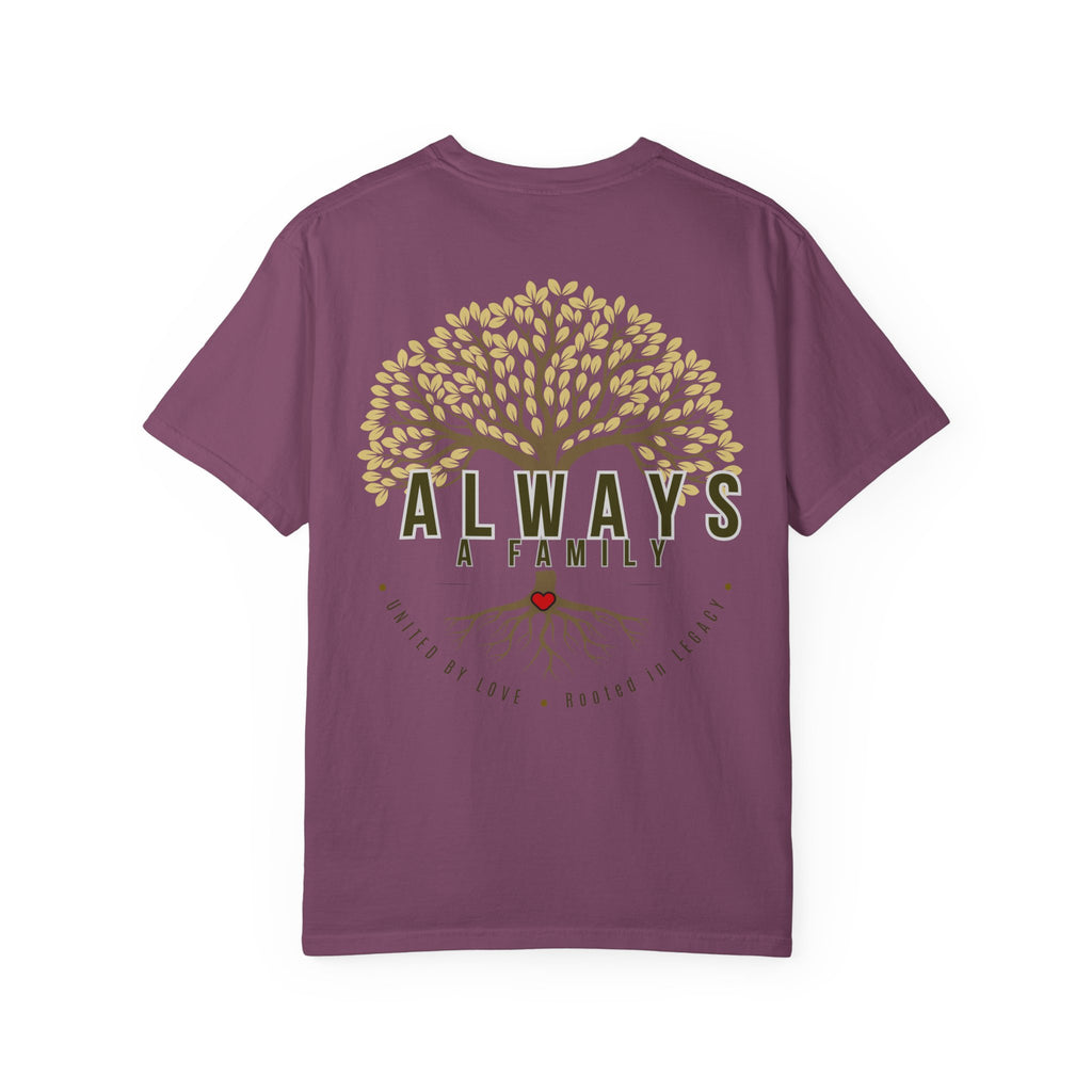 Family Tree T-Shirt — "Always a Family" Inspirational Tee