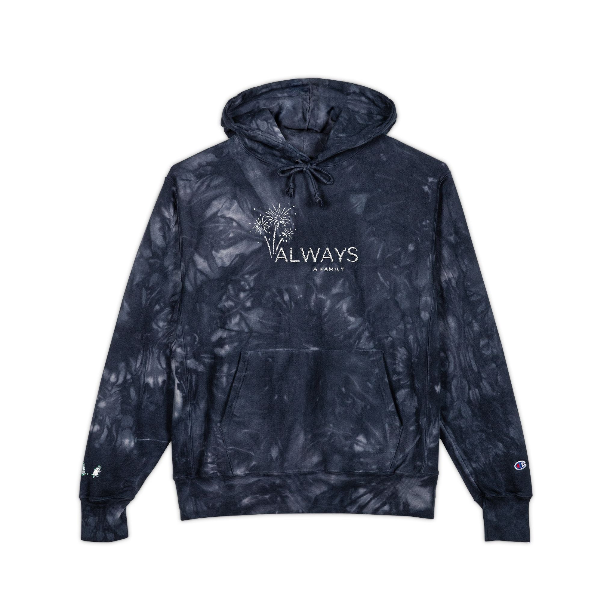 Unisex Champion Tie-Dye Hoodie (Embroidery) Fourth of July
