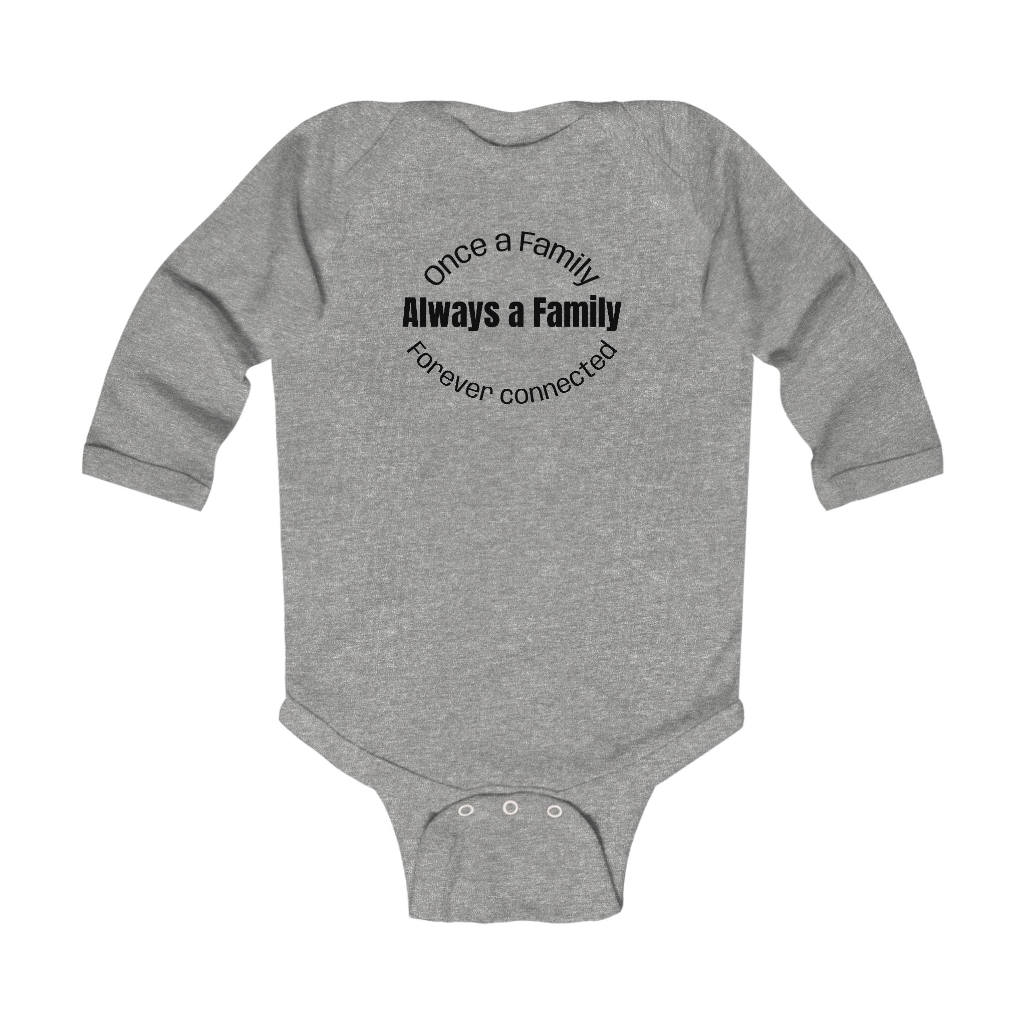 Infant Bodysuit — 'Always a Family' Moose Baby Onesie (Long Sleeve)