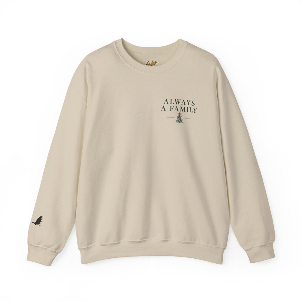 Family Is the Tradition Christmas Sweatshirt — "Always a Family" Crewneck