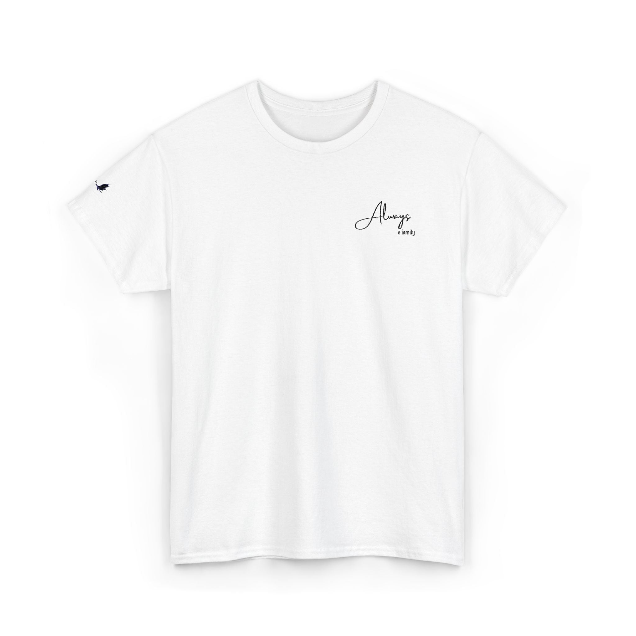 Classic 'Always' Script Tee — Minimalist White T-Shirt