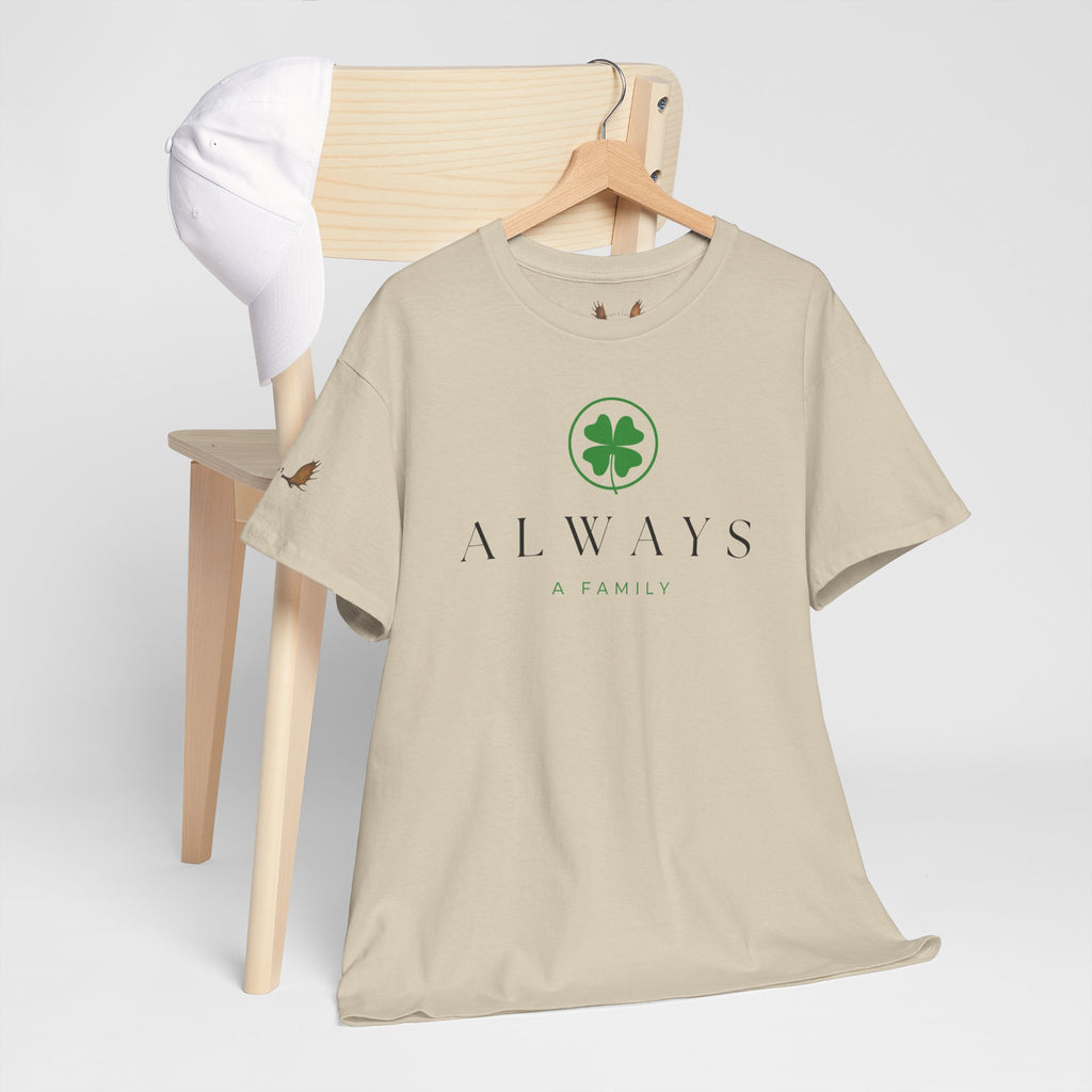 Always Family T-Shirt — Clover Logo Tee (St. Patrick’s Day, Lucky Charm)