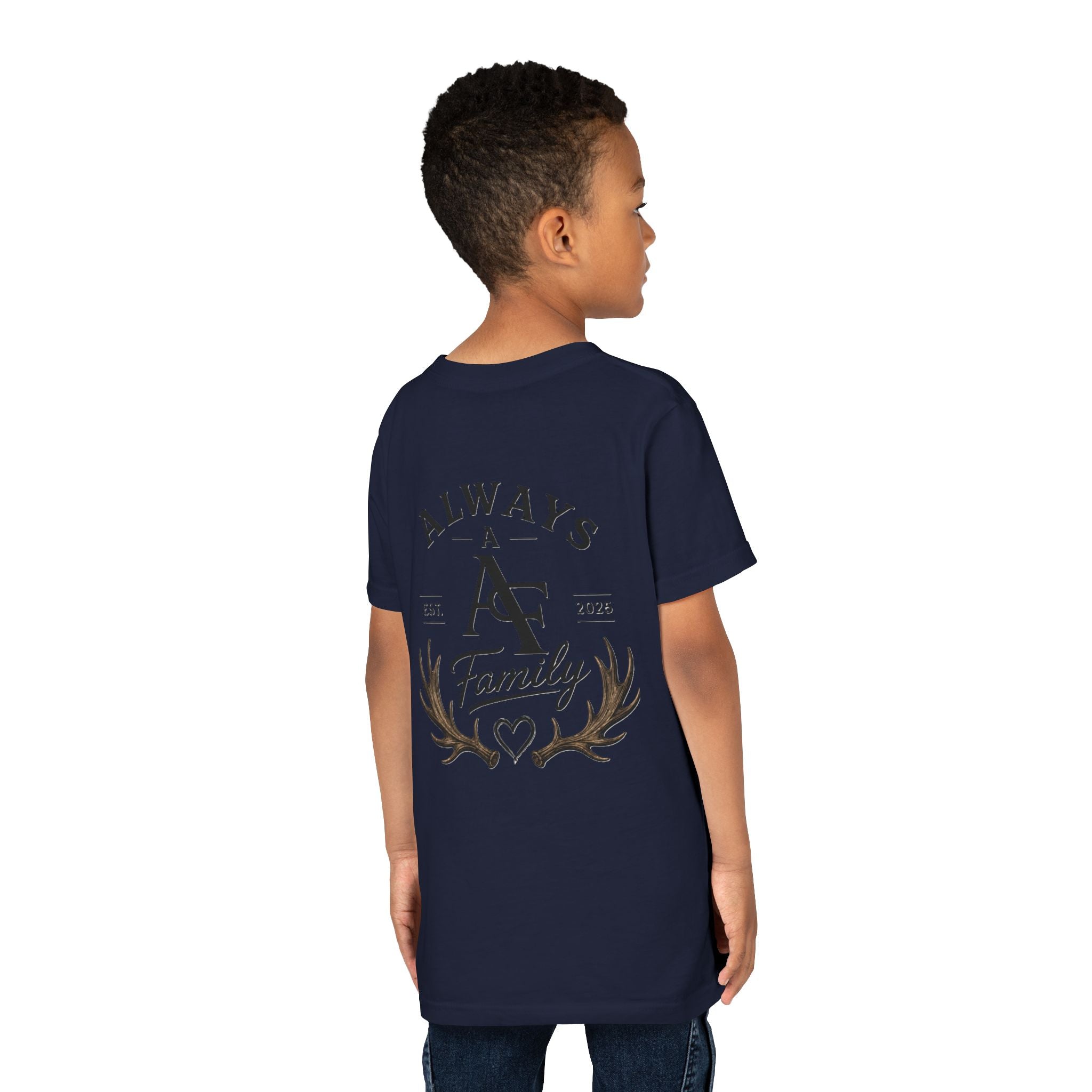 Always A Family Youth Tee — "Always A Family" Antler Logo Kids T-Shirt