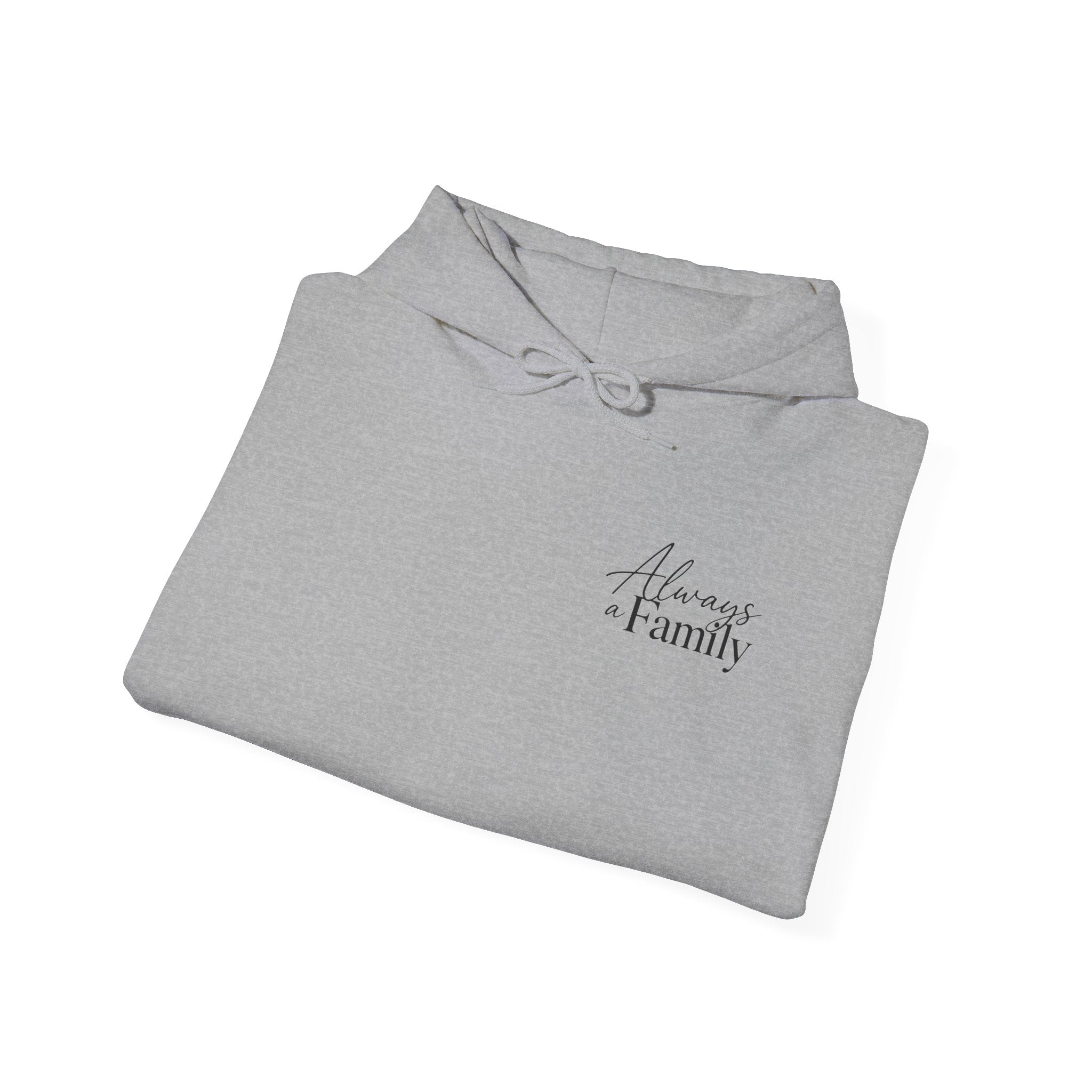 Hoodie — "Always a Family" Christmas Moose Antler Tree Holiday Hoodie