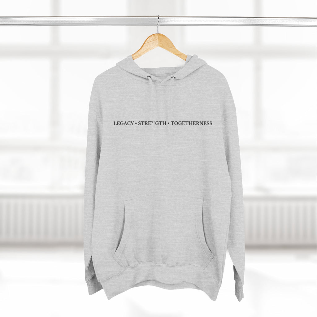 Moose Illustration Hoodie — "Always A Family" Graphic Fleece Hoodie