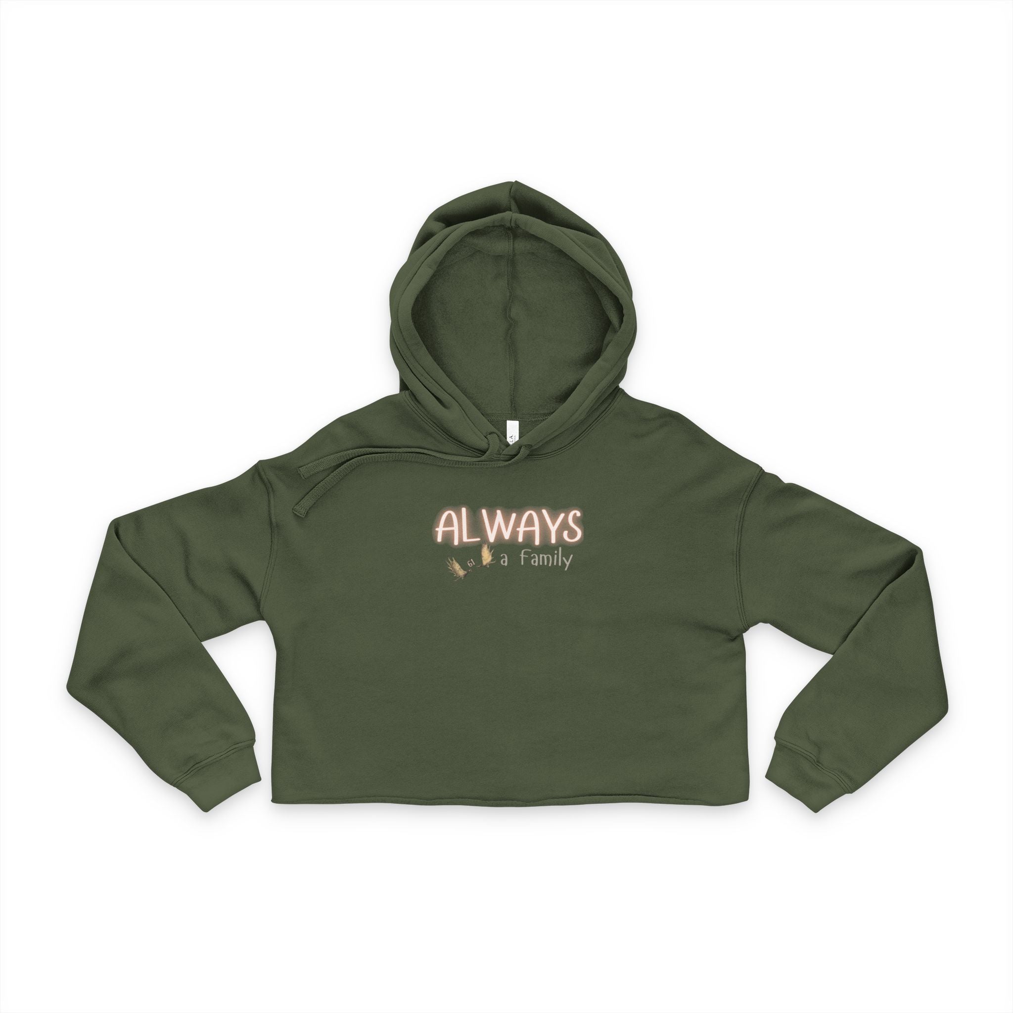 Cropped Hoodie — "Always A Family" Logo Women's Cropped Hoodie