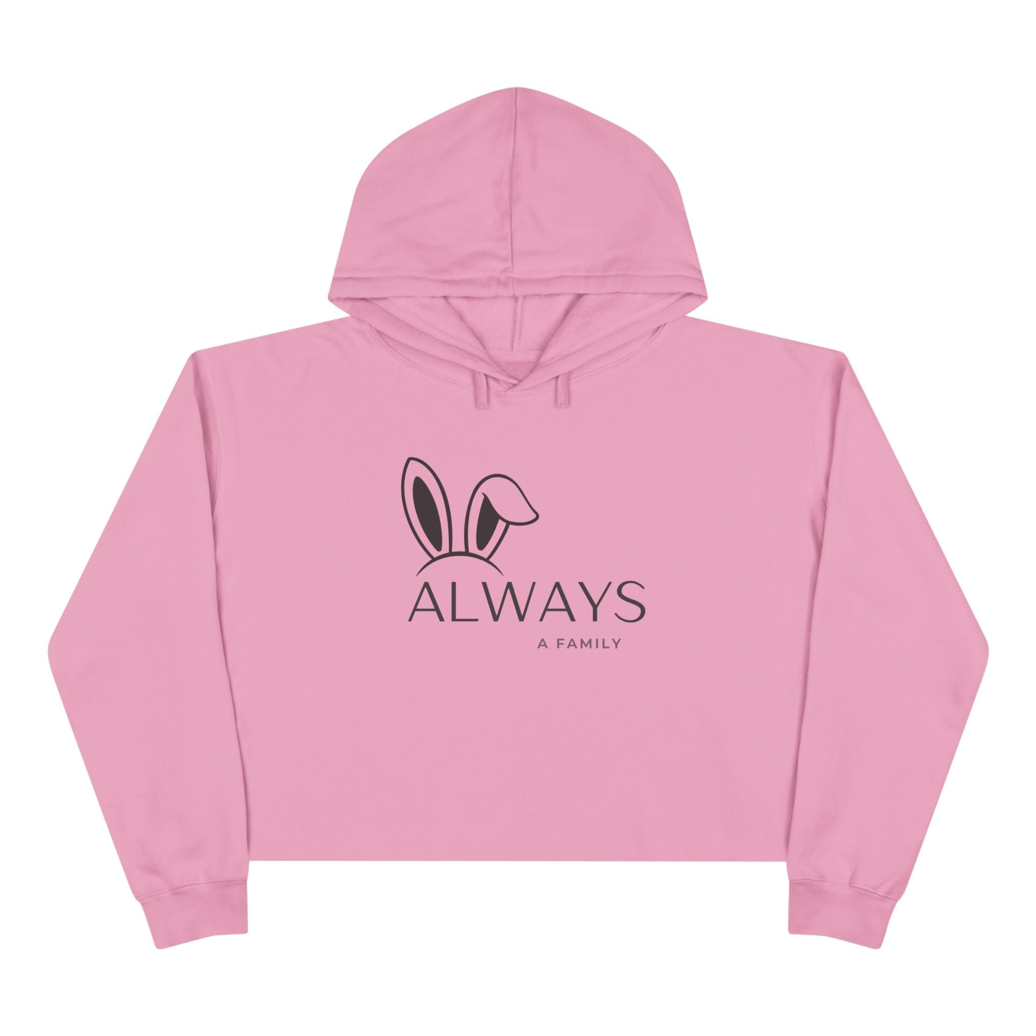 Bunny Ears Crop Hoodie — "Always A Family" website Crop Sweatshirt