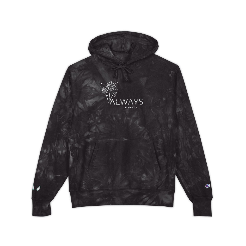 Unisex Champion Tie-Dye Hoodie (Embroidery) Fourth of July