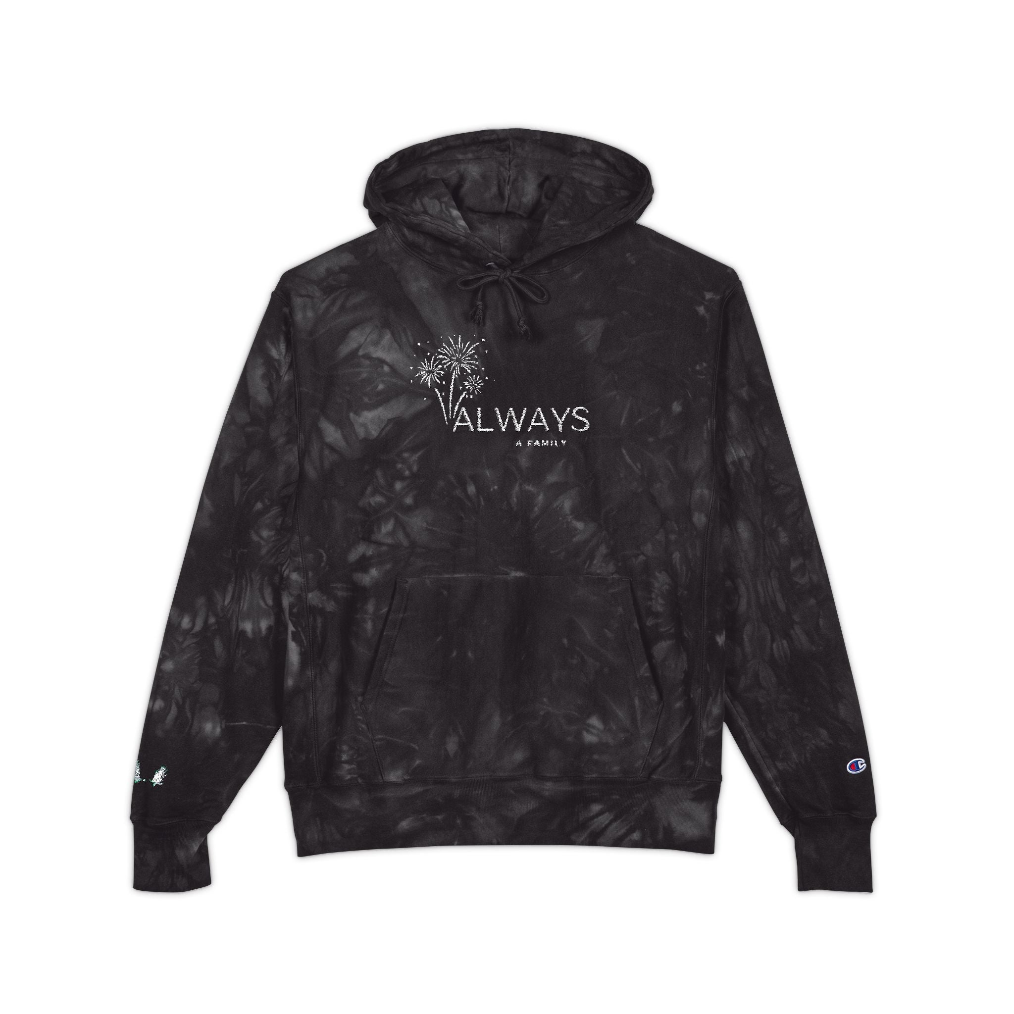 Unisex Champion Tie-Dye Hoodie (Embroidery) Fourth of July