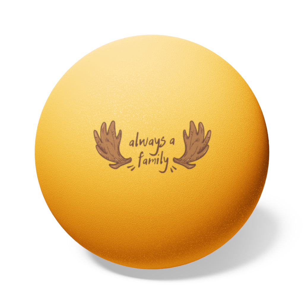 Ping Pong Balls — "Always a Family" Antler Design (6-Pack)