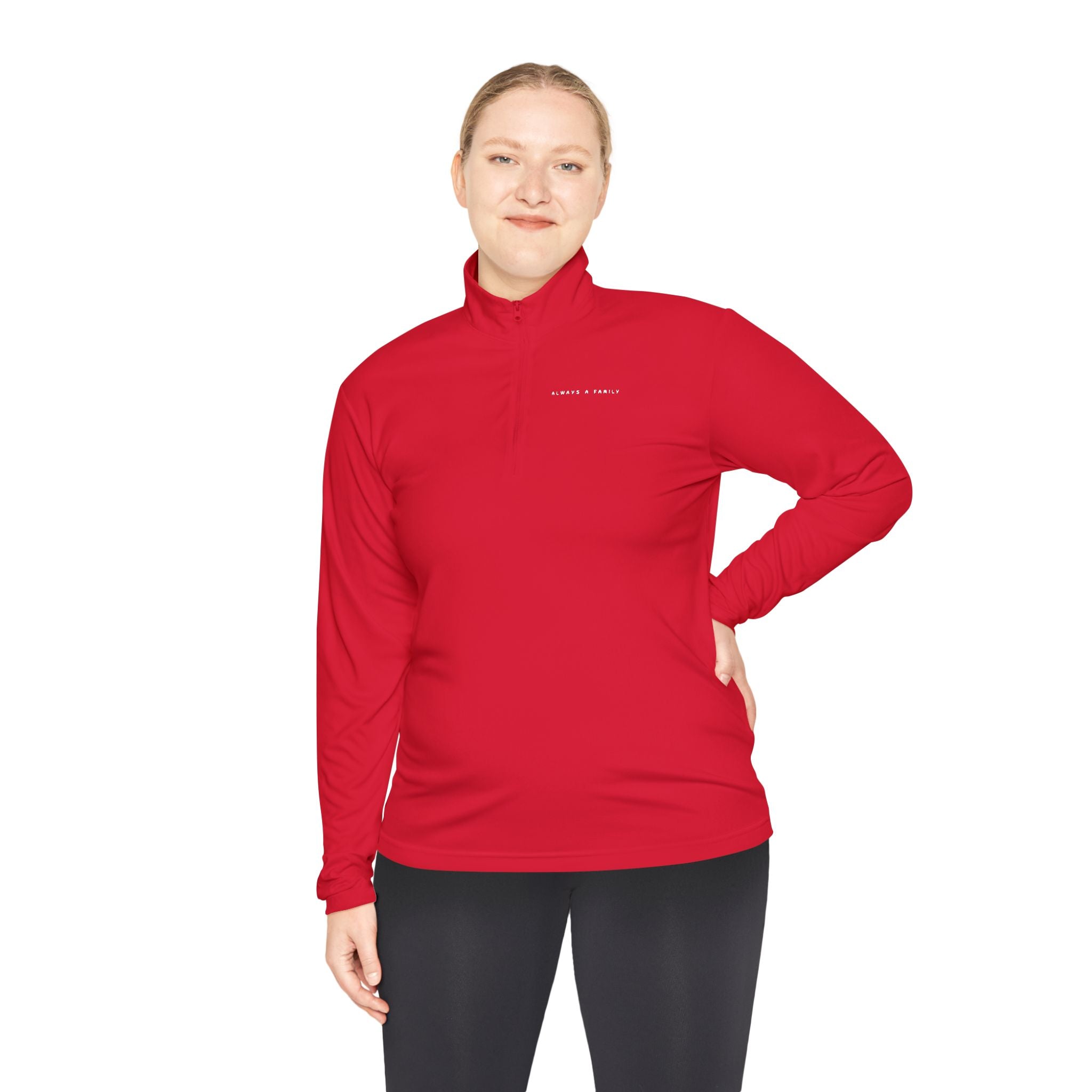 Quarter-Zip Pullover —started as friends became  Family Antlers Logo