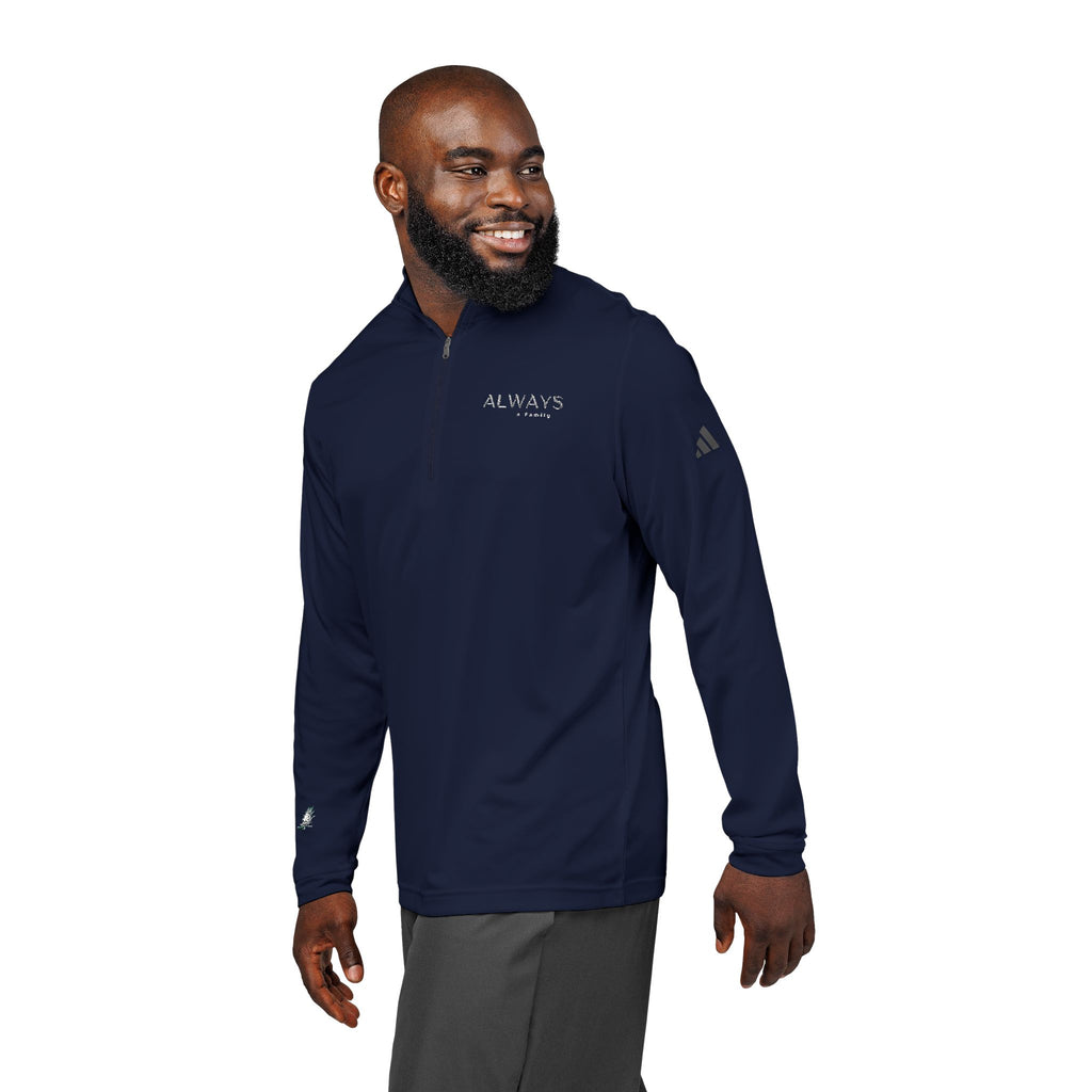 Embroidered Quarter-Zip Pullover always a family