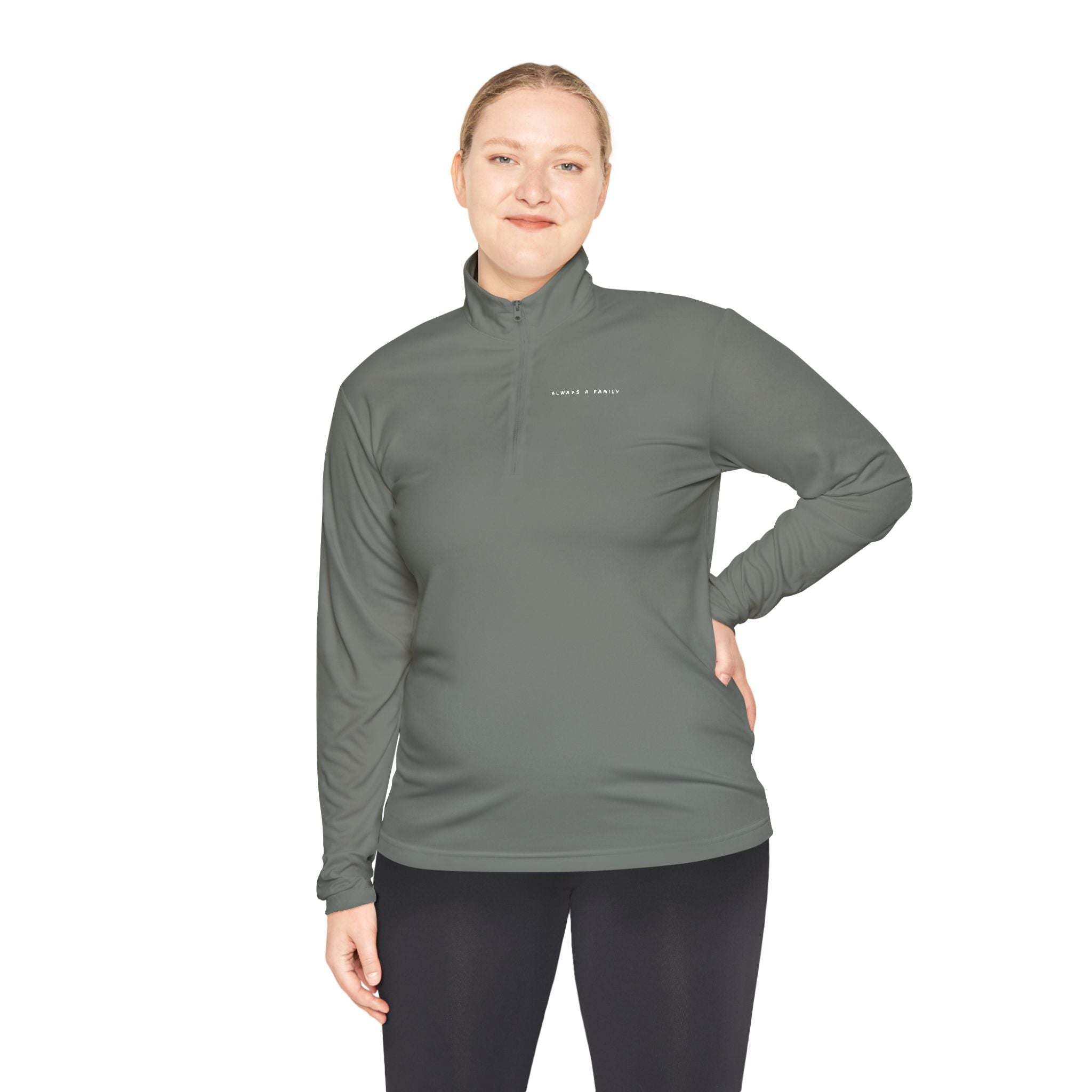 Quarter-Zip Pullover —started as friends became  Family Antlers Logo