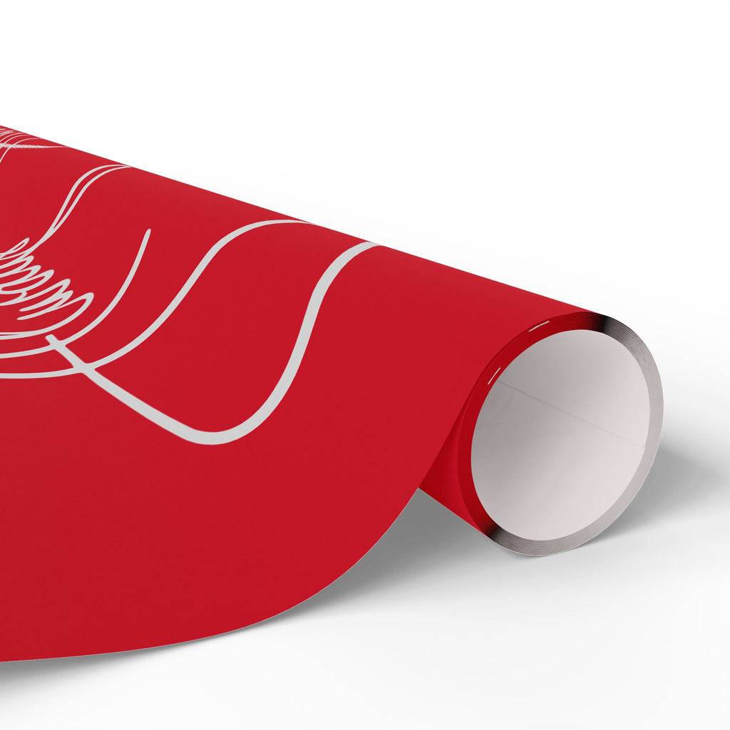 Holiday 'Happy Holidays' Red Wrapping Paper Roll — Festive Gift Wrap