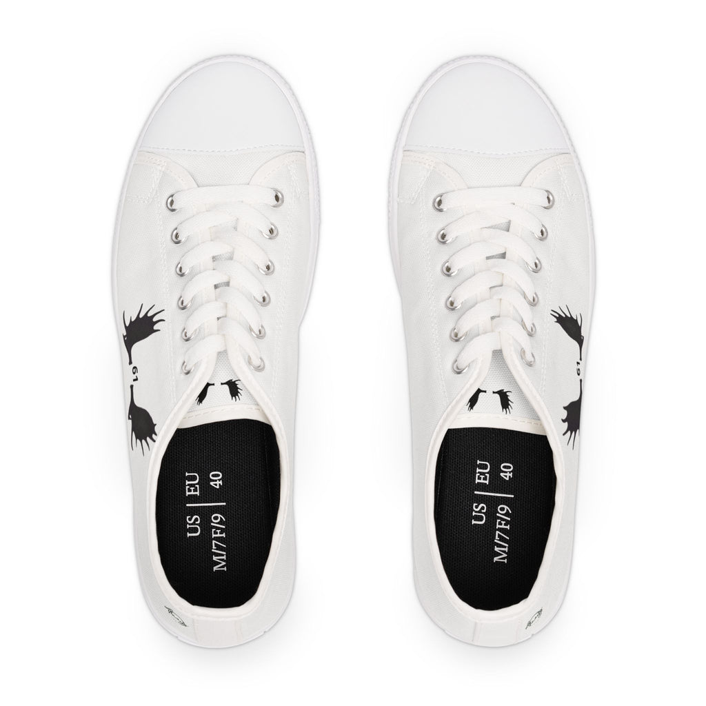 Low Top Sneakers — «Always» Script White Canvas Casual Shoes