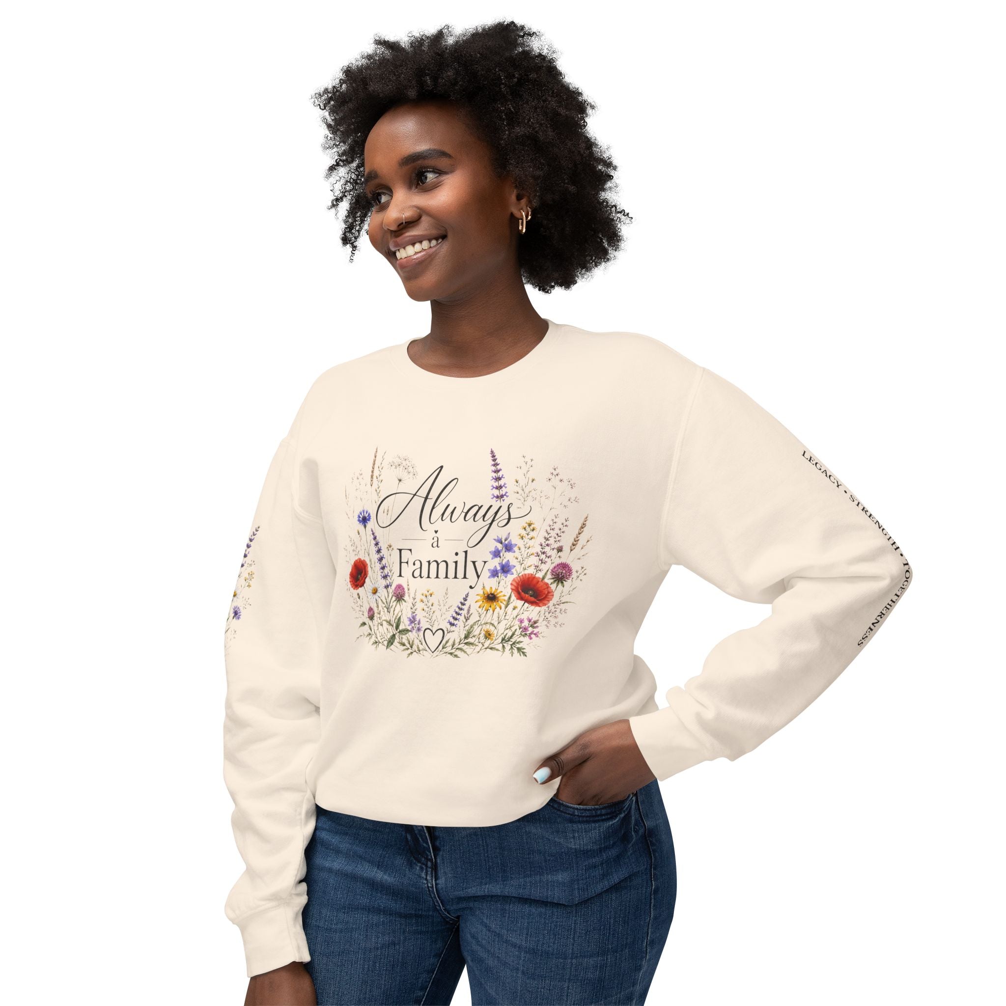 Always Family Floral Crewneck Sweatshirt