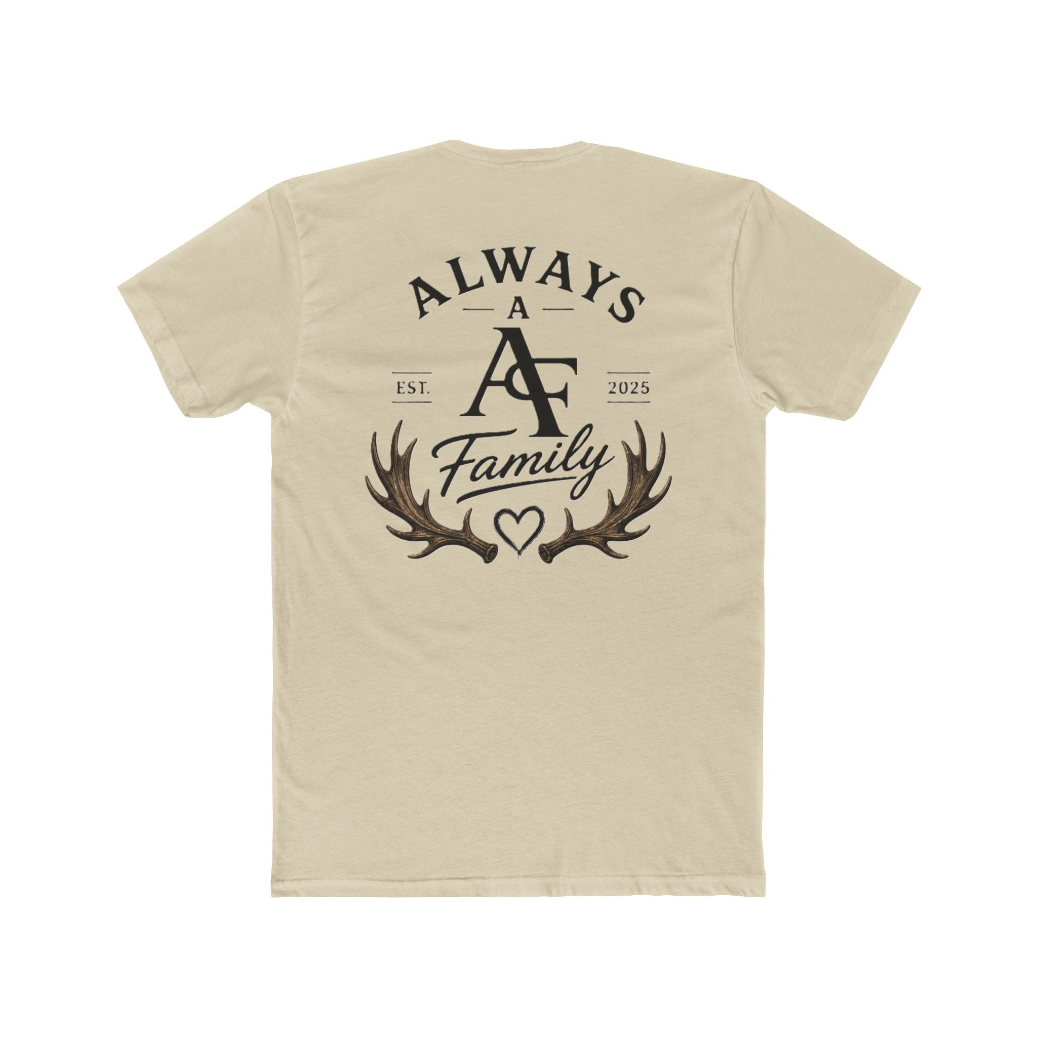 Always A Family T-Shirt — Antler Heart Logo Crew Tee