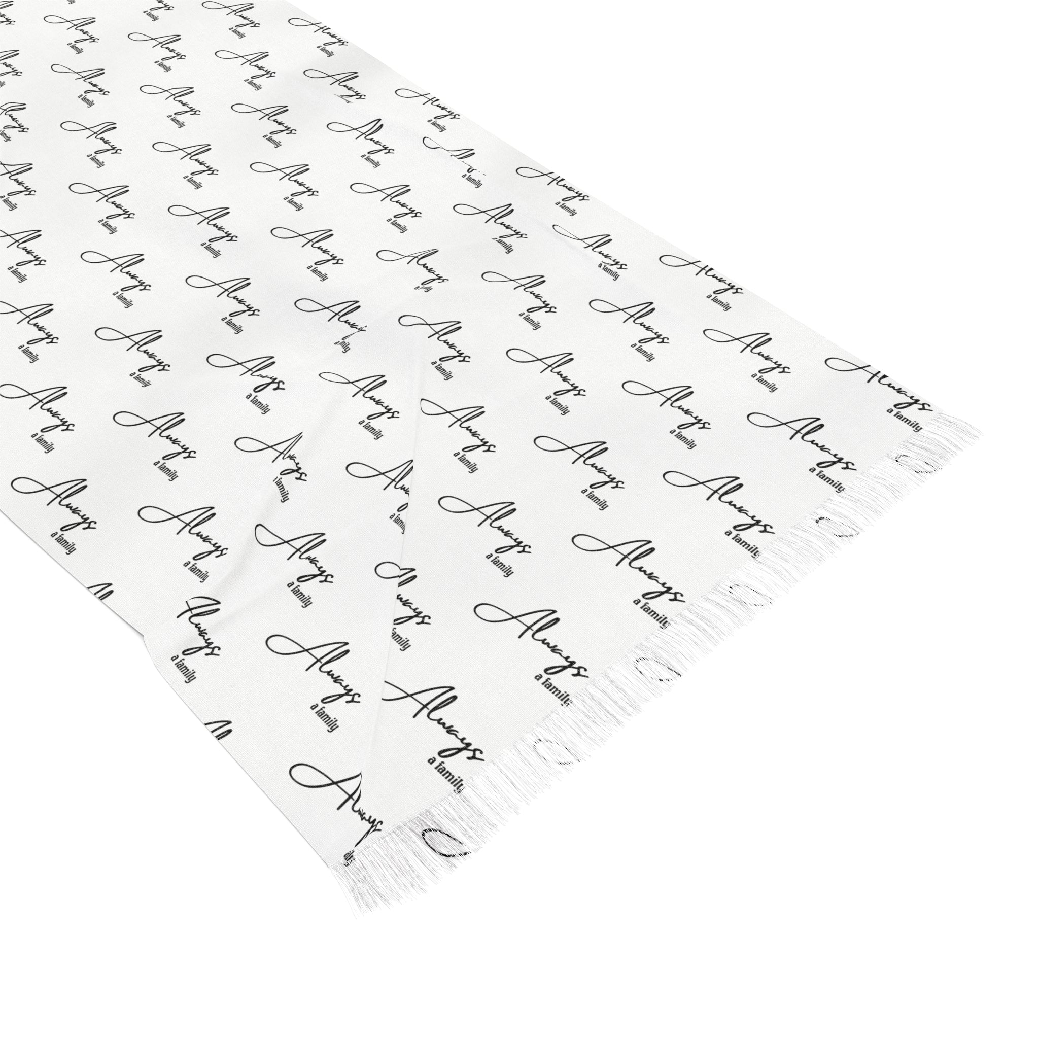 Light Scarf - Minimal Monogram Print Lightweight Scarf