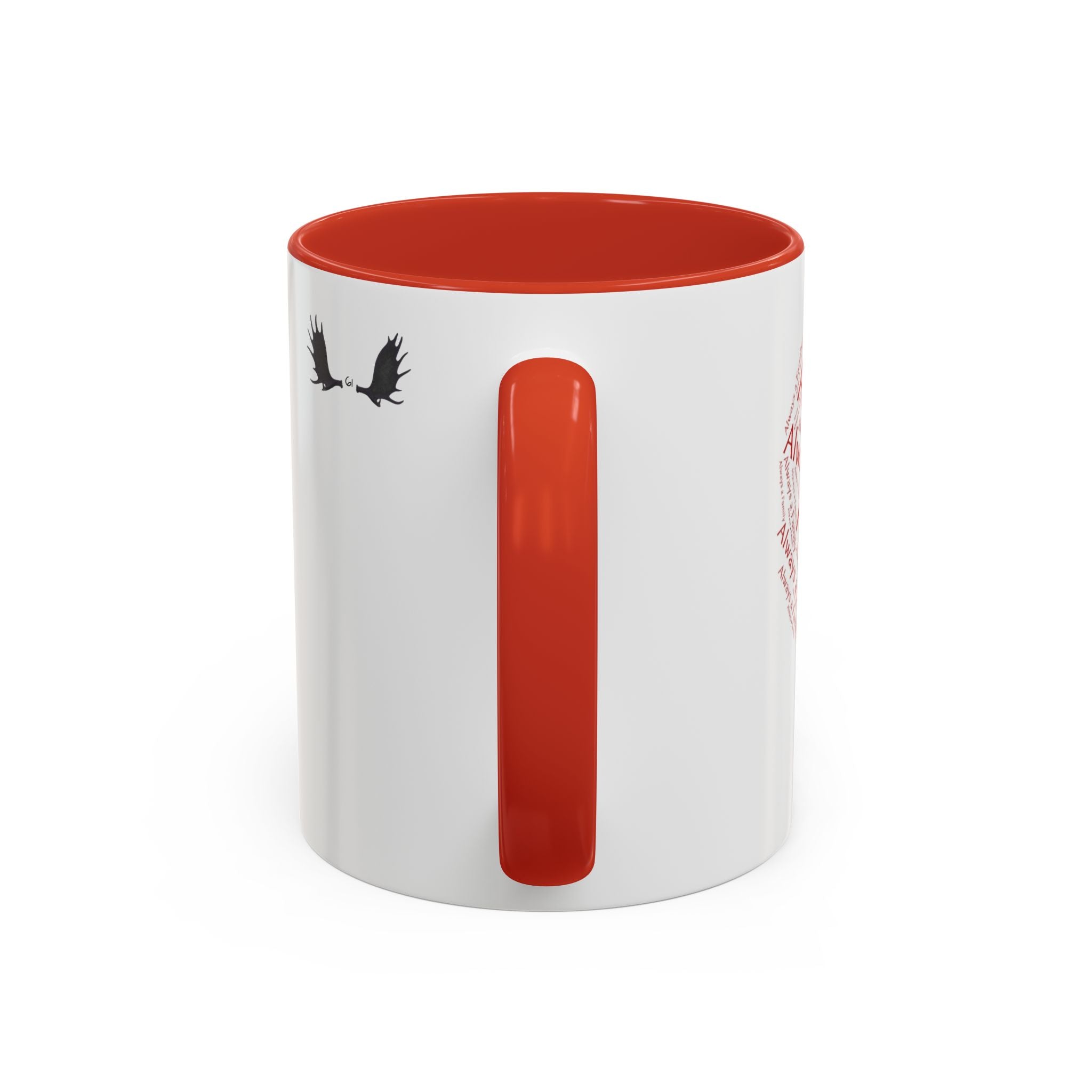 Family Heart Word-Cloud Accent red  Coffee Mug — "Always a Family"