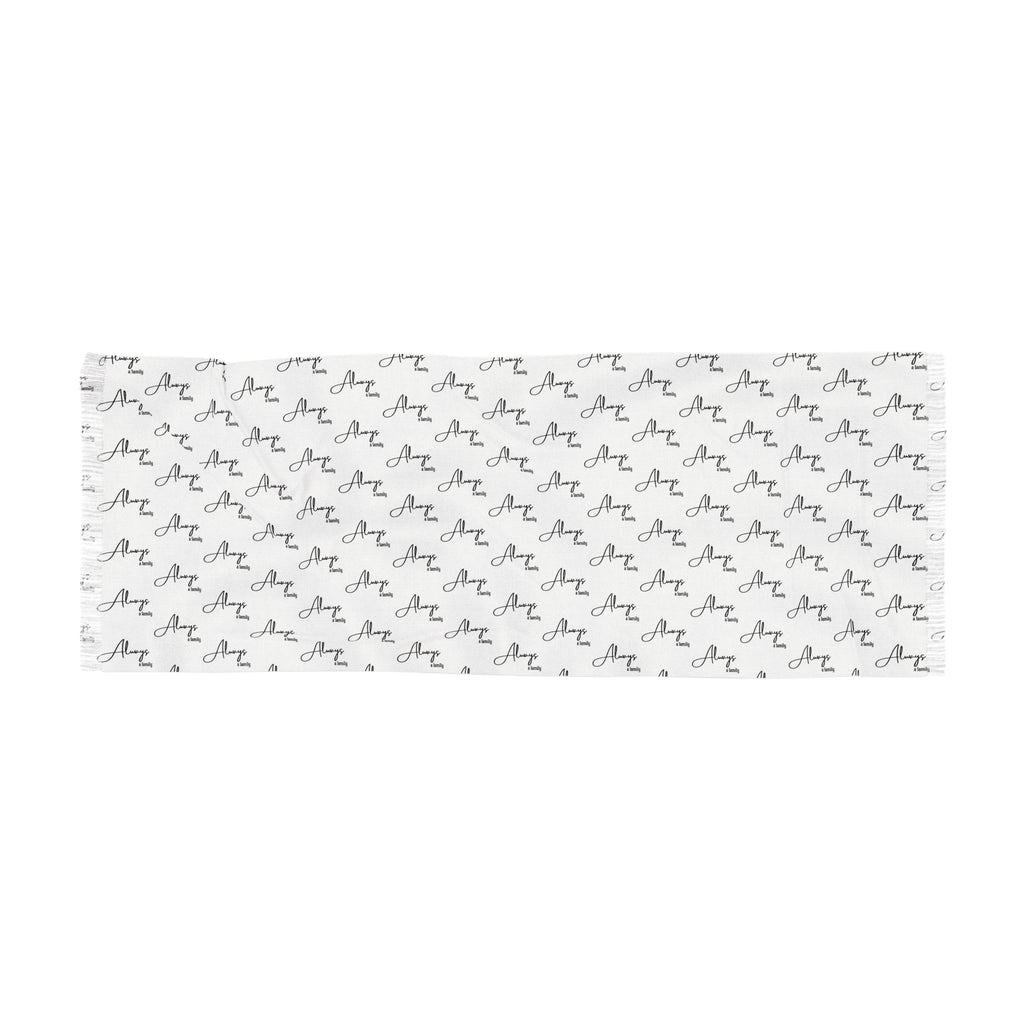 Light Scarf - Minimal Monogram Print Lightweight Scarf