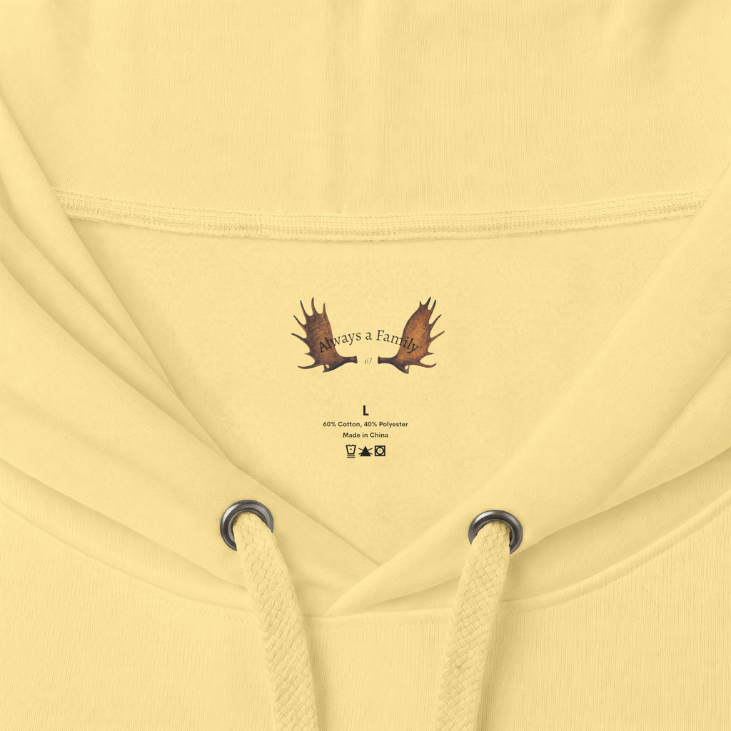 Always a Family Hoodie — Cozy White Script Family Sweatshirt