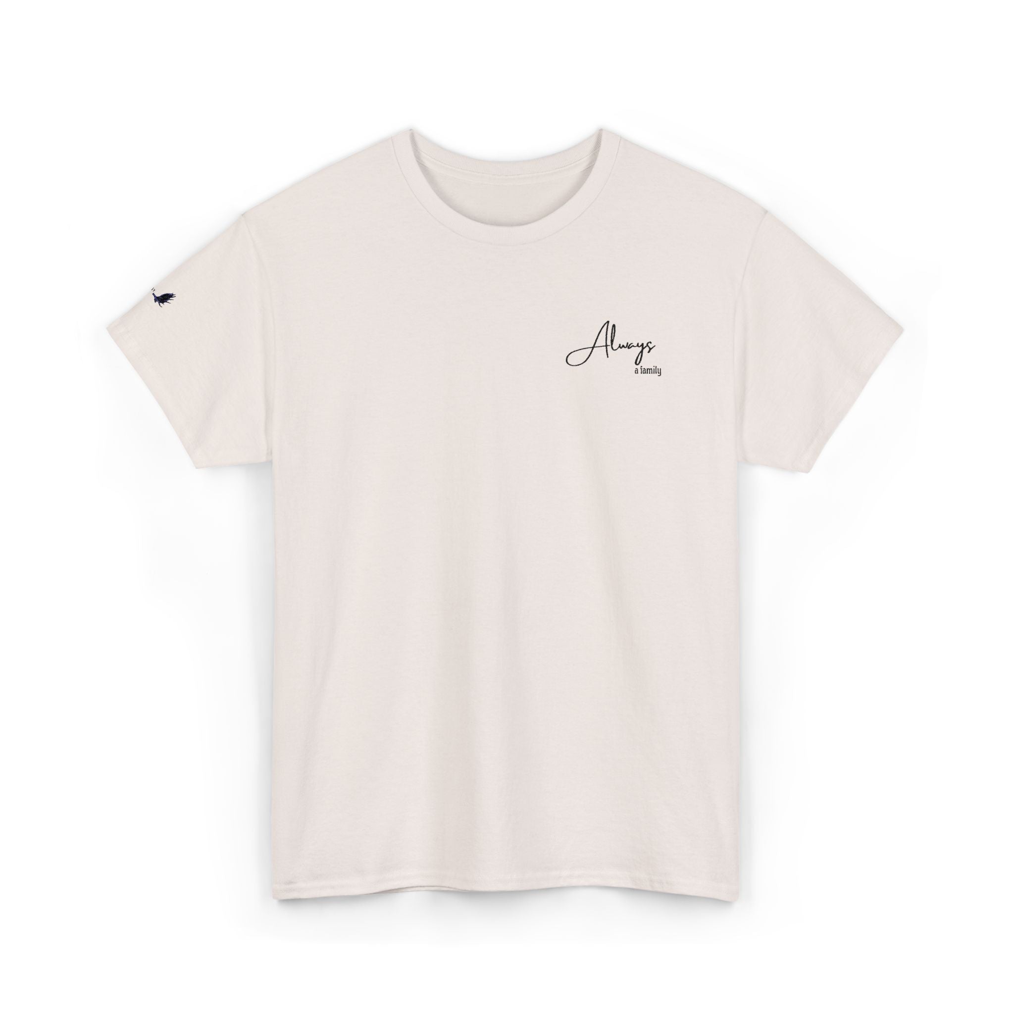 Classic 'Always' Script Tee — Minimalist White T-Shirt
