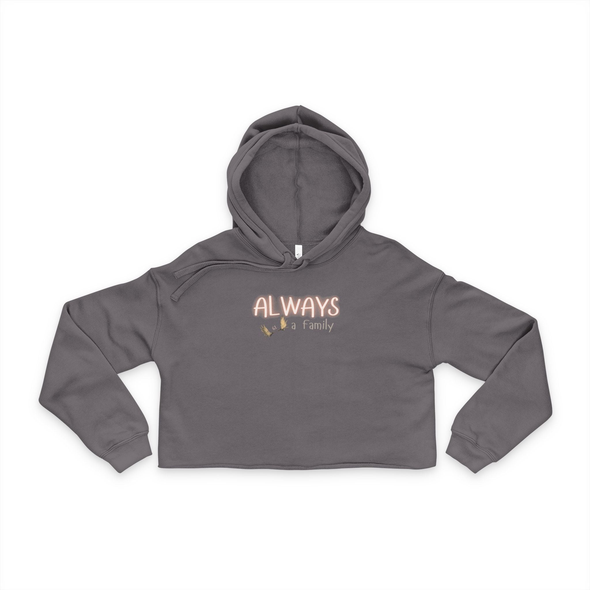 Cropped Hoodie — "Always A Family" Logo Women's Cropped Hoodie