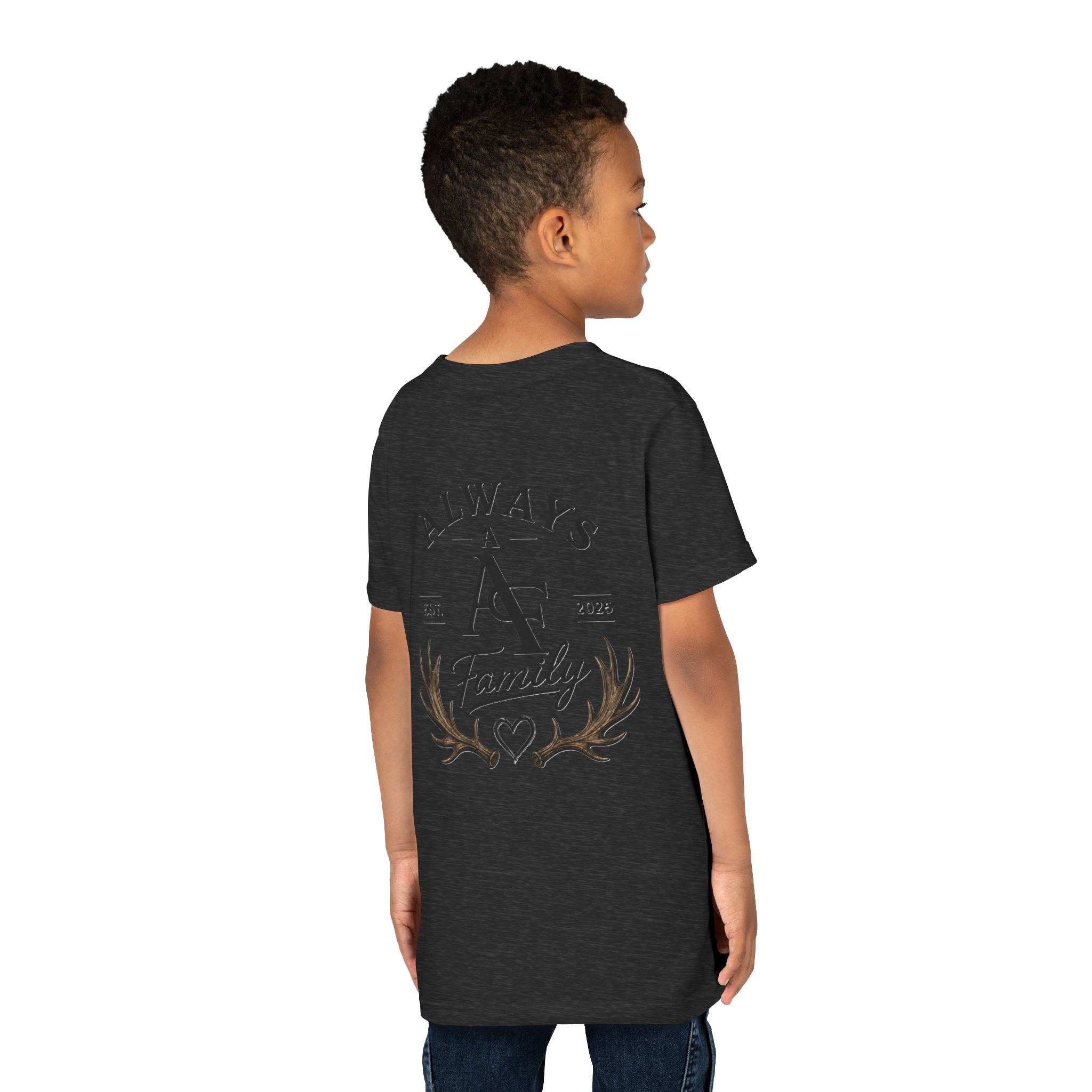 Always A Family Youth Tee — "Always A Family" Antler Logo Kids T-Shirt