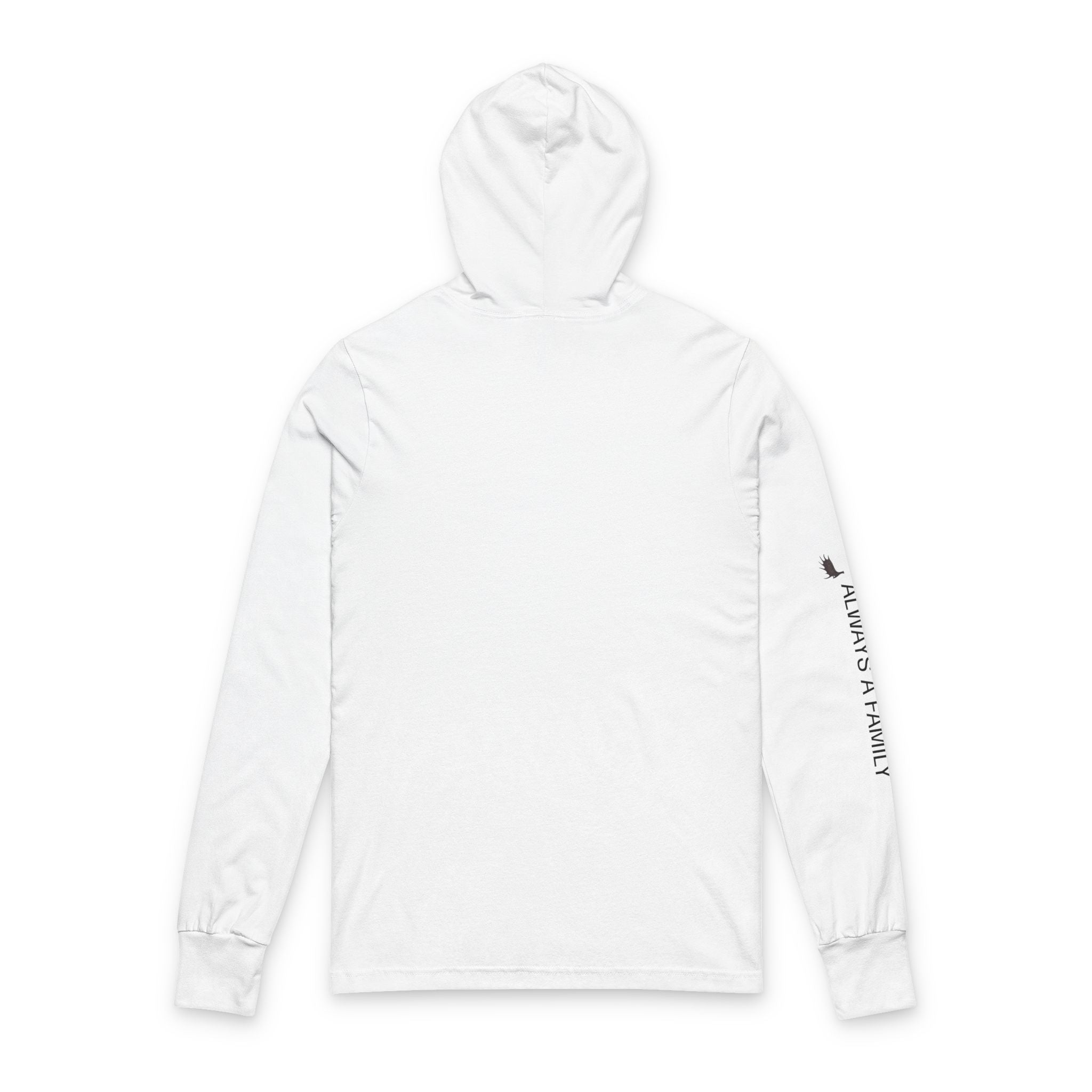 Always Bunny Hooded Long Sleeve Tee — Lightweight Hooded Tee with Bunny Ears Graphic