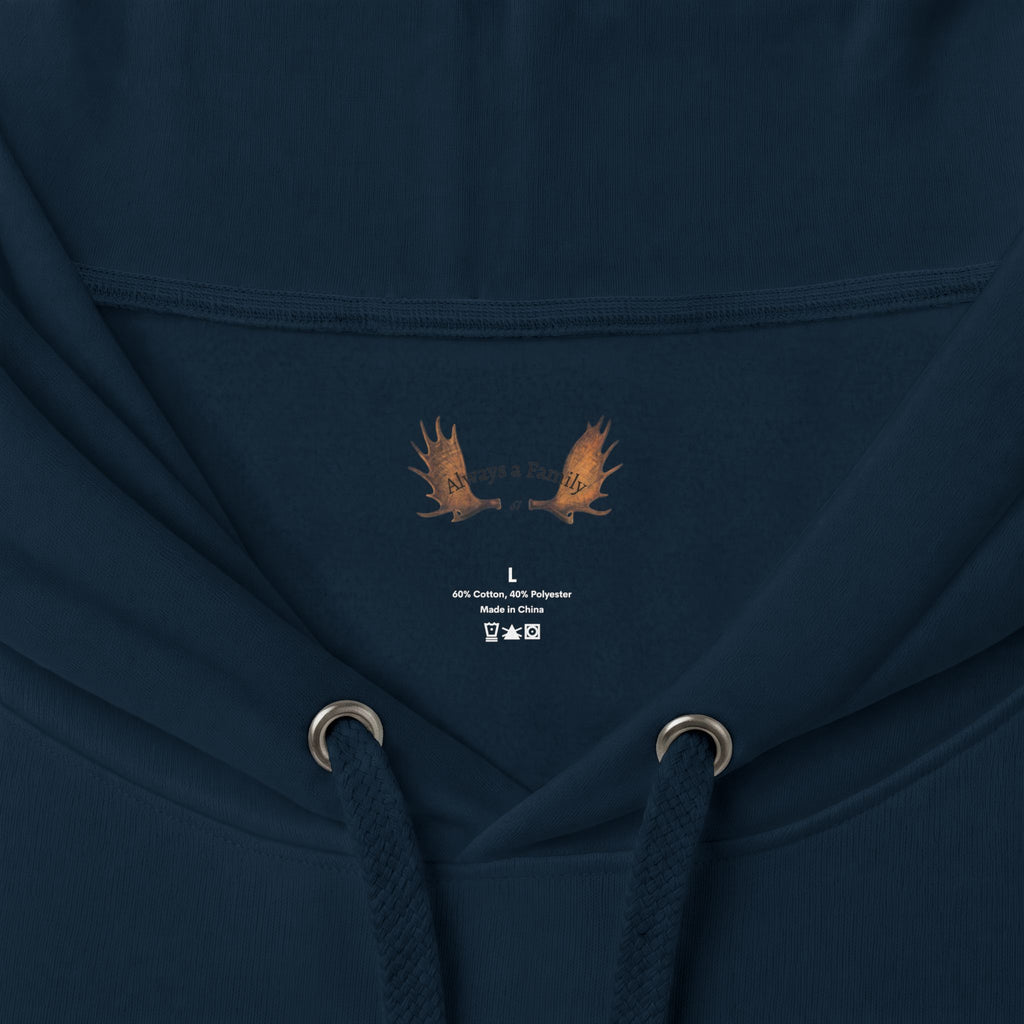 Always a Family Hoodie — Cozy White Script Family Sweatshirt
