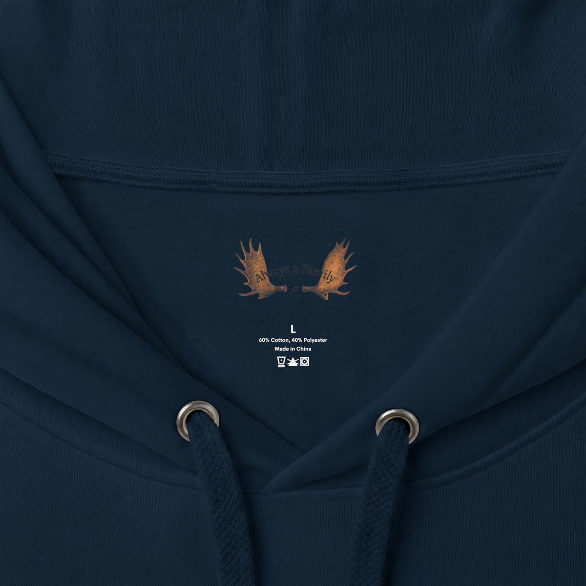 Always a Family Hoodie — Cozy White Script Family Sweatshirt