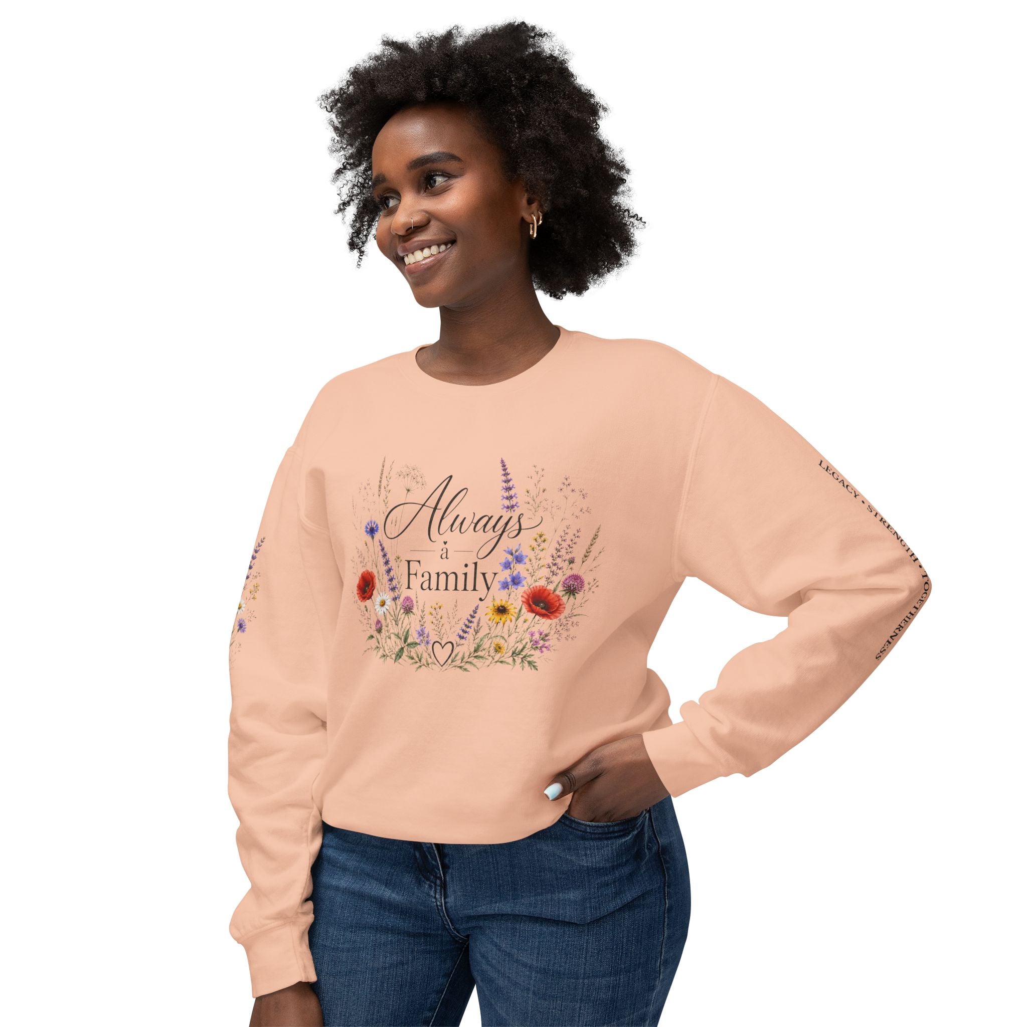 Always Family Floral Crewneck Sweatshirt