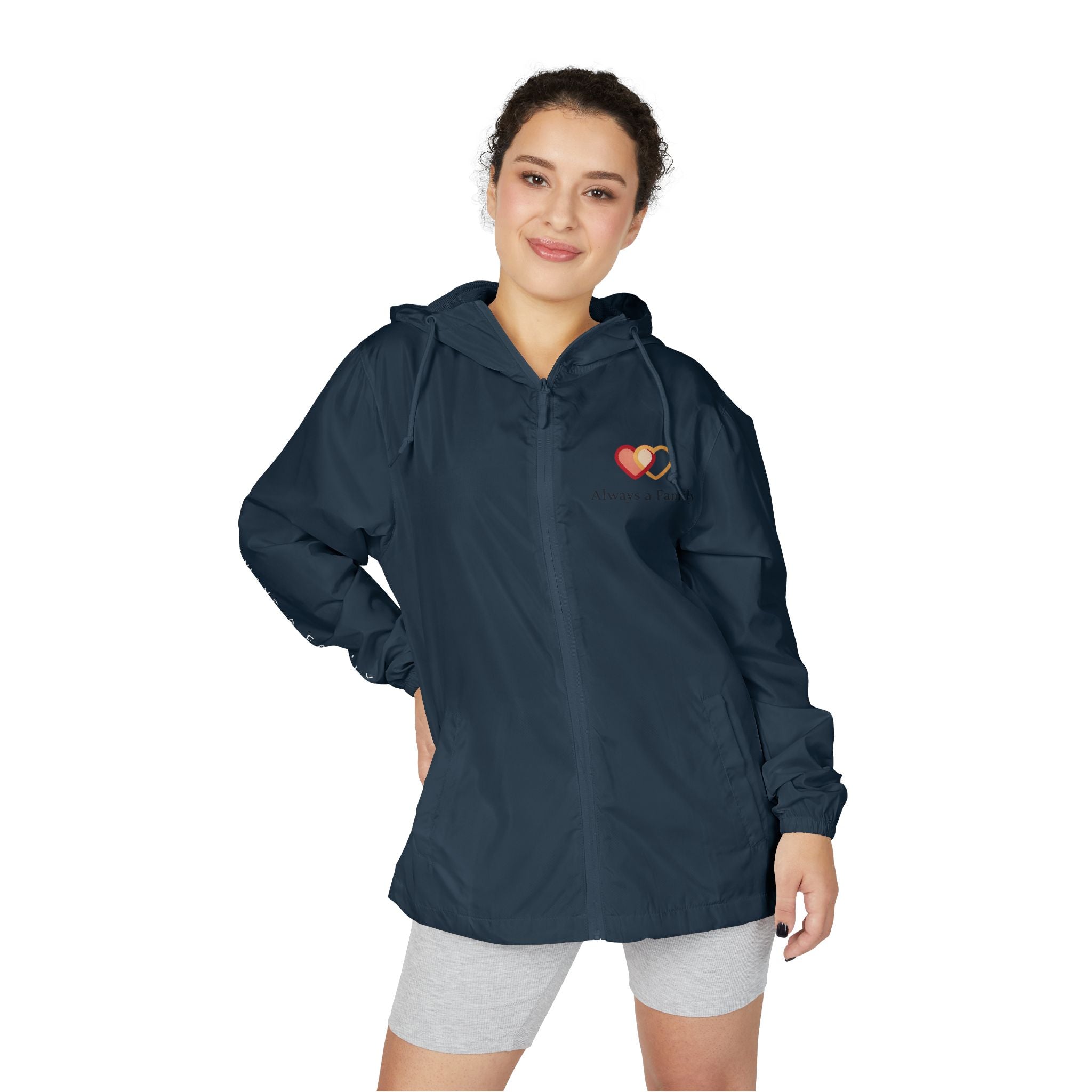 Red Heart Always a Family Windbreaker Jacket