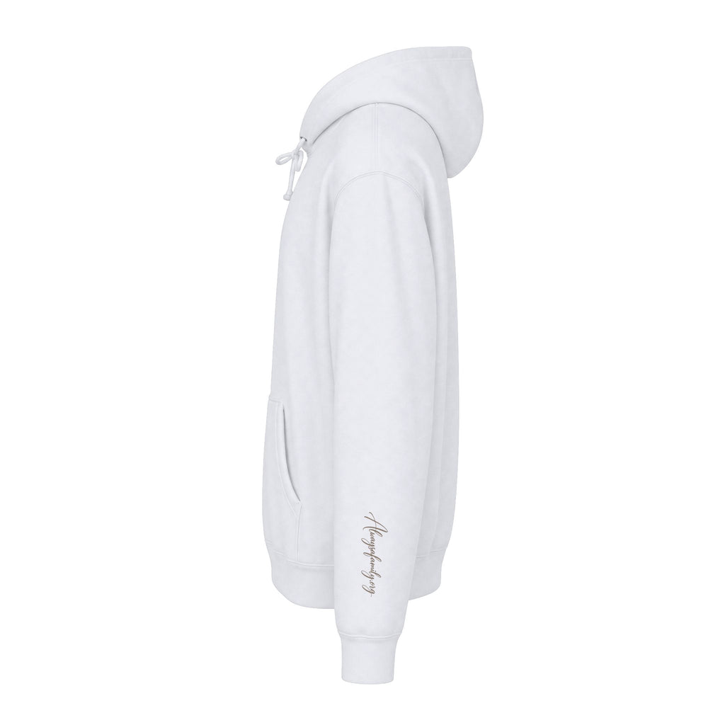Always a Family Hoodie — Cozy White Script Family Sweatshirt