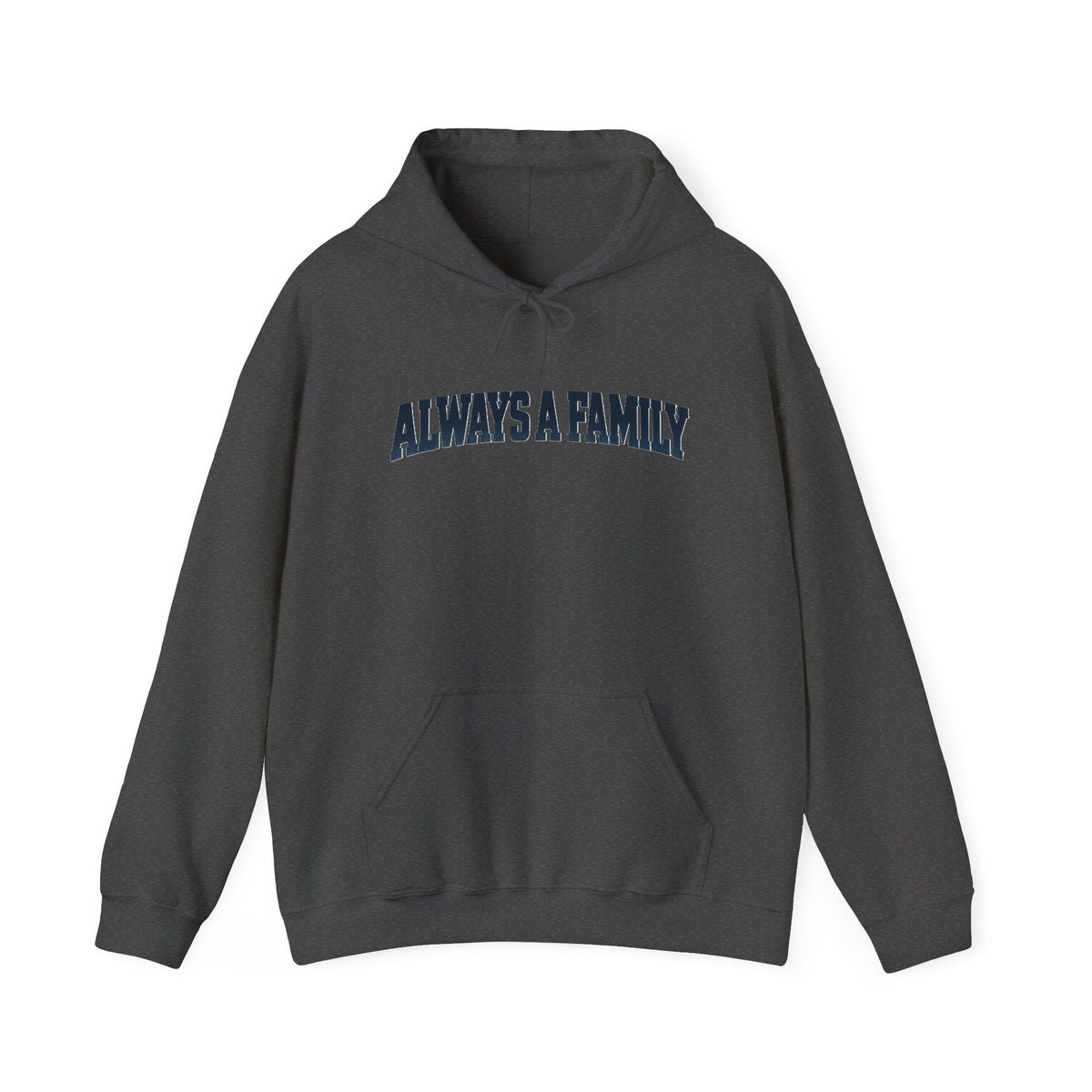 Always a Family Hoodie — Antler Graphic "61" Back Print, Cozy Family